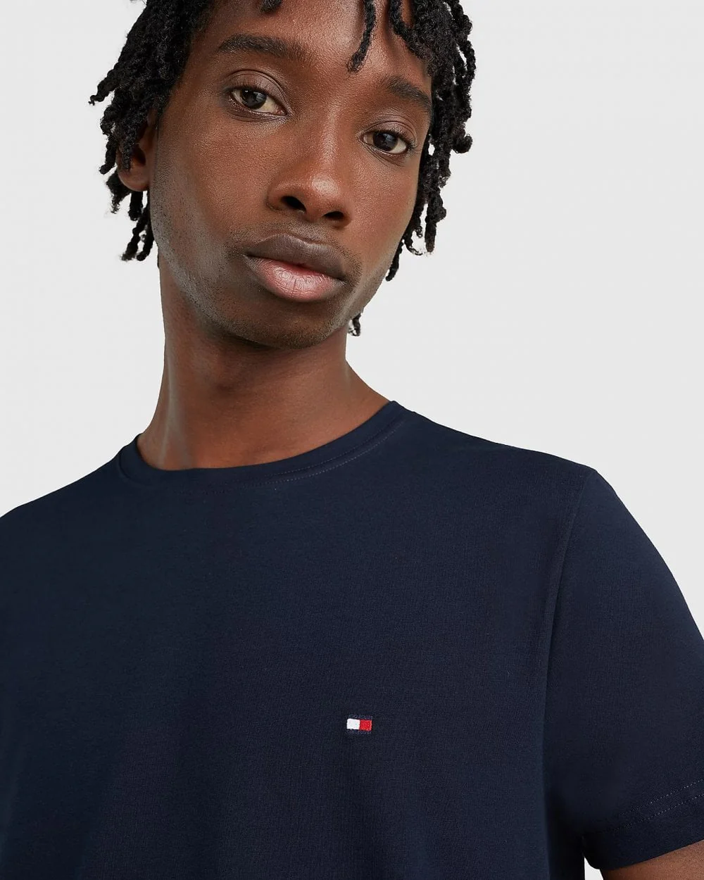 Tommy Hilfiger Core Stretch Mens Slim C-Neck T-Shirt - Desert Sky - Image 2
