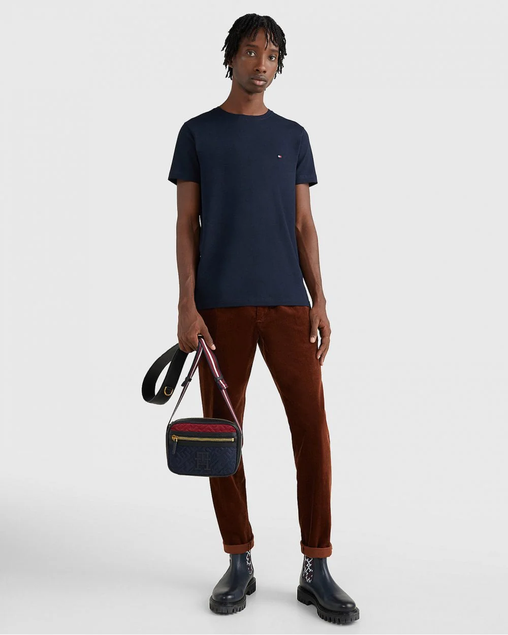 Tommy Hilfiger Core Stretch Mens Slim C-Neck T-Shirt - Desert Sky - Image 3