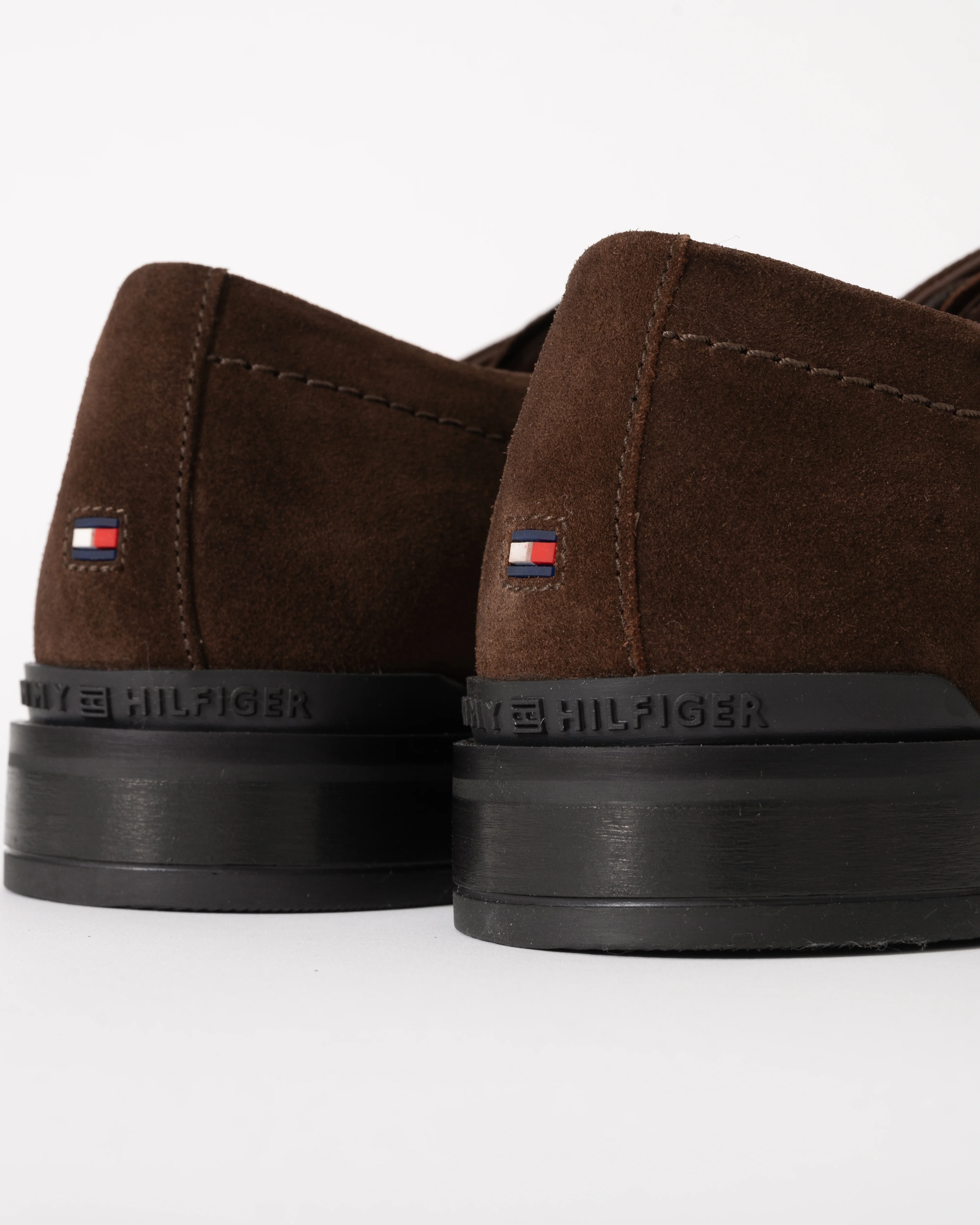 Tommy Hilfiger Corporate Hilfiger Mens Suede Derby Shoes - Cocoa - Image 2