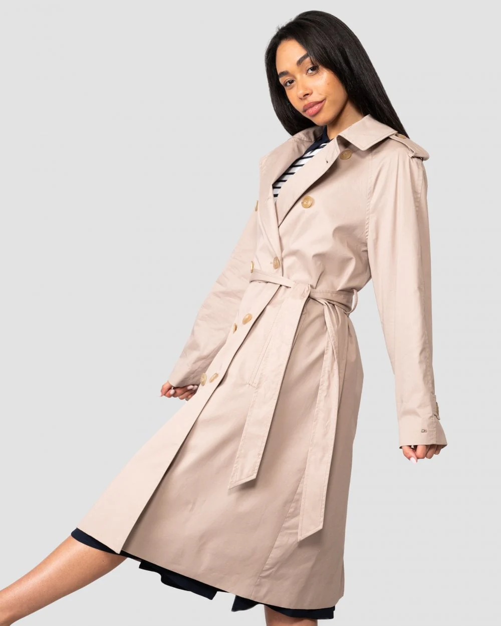 Tommy Hilfiger Cotton Blend Womens Trenchcoat - Image 2