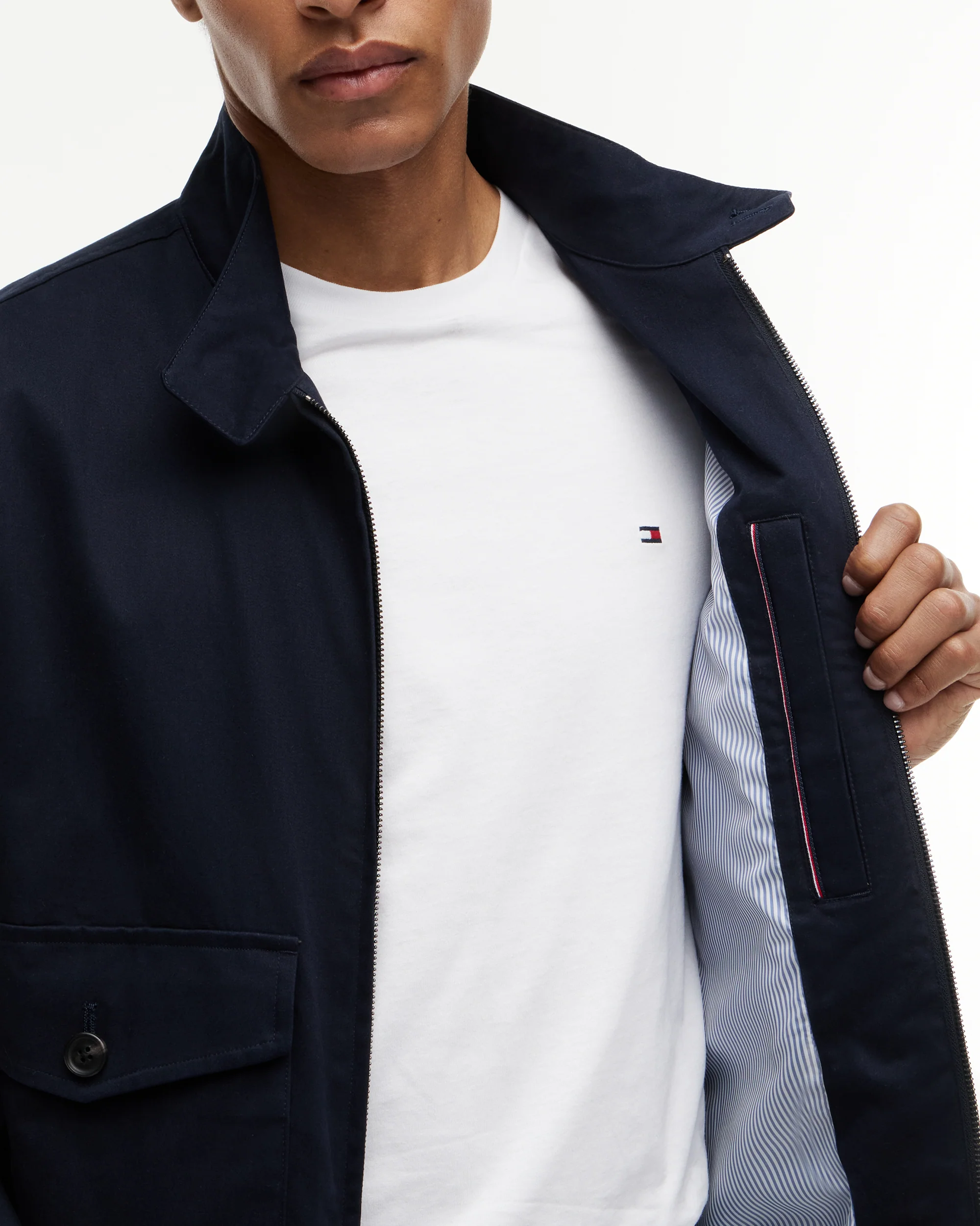 Tommy Hilfiger Cotton Mens Harrington Jacket - Desert Sky - Image 3
