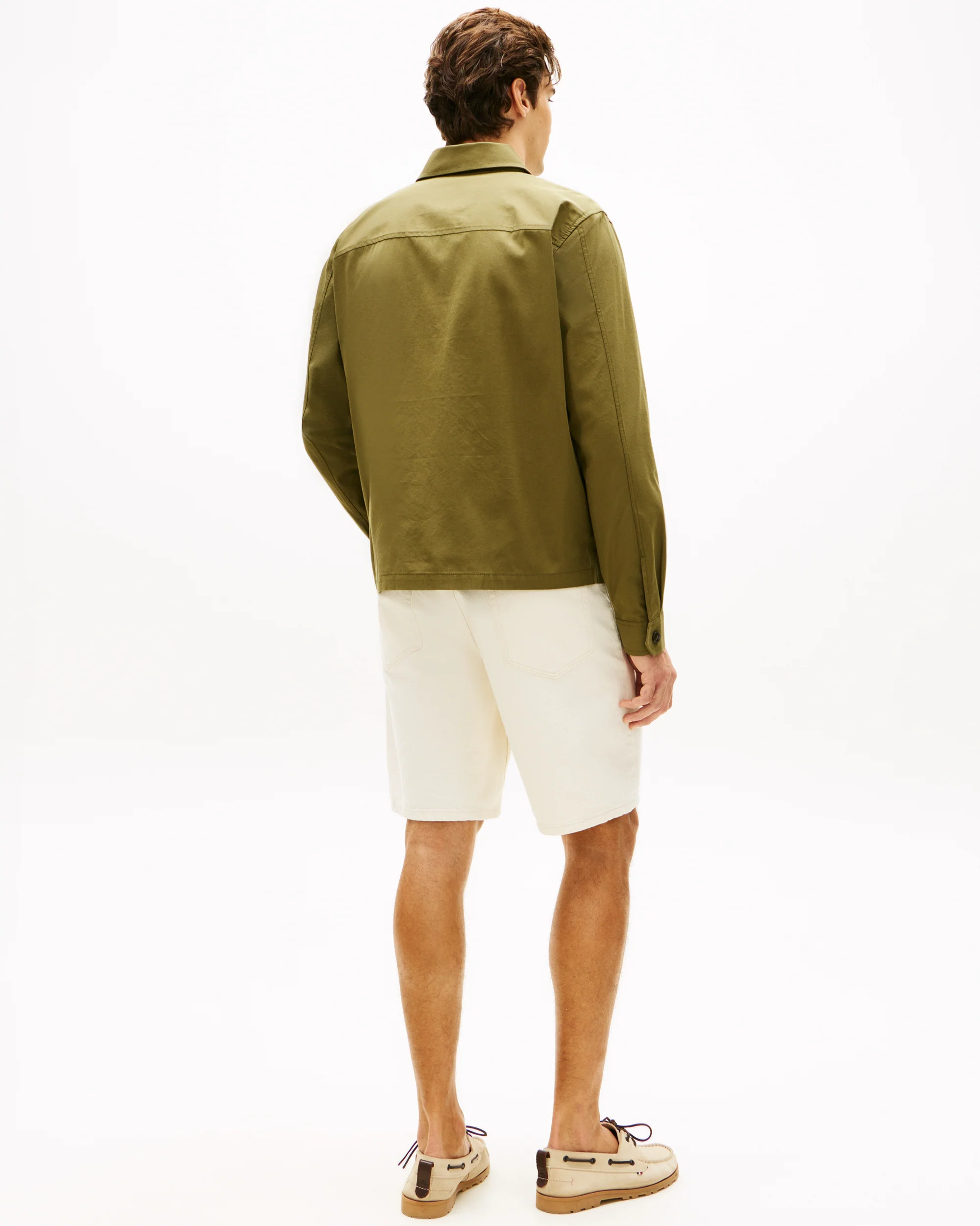 Tommy Hilfiger Cotton Nylon Mens Shirt Jacket - Dark Artichoke - Image 4