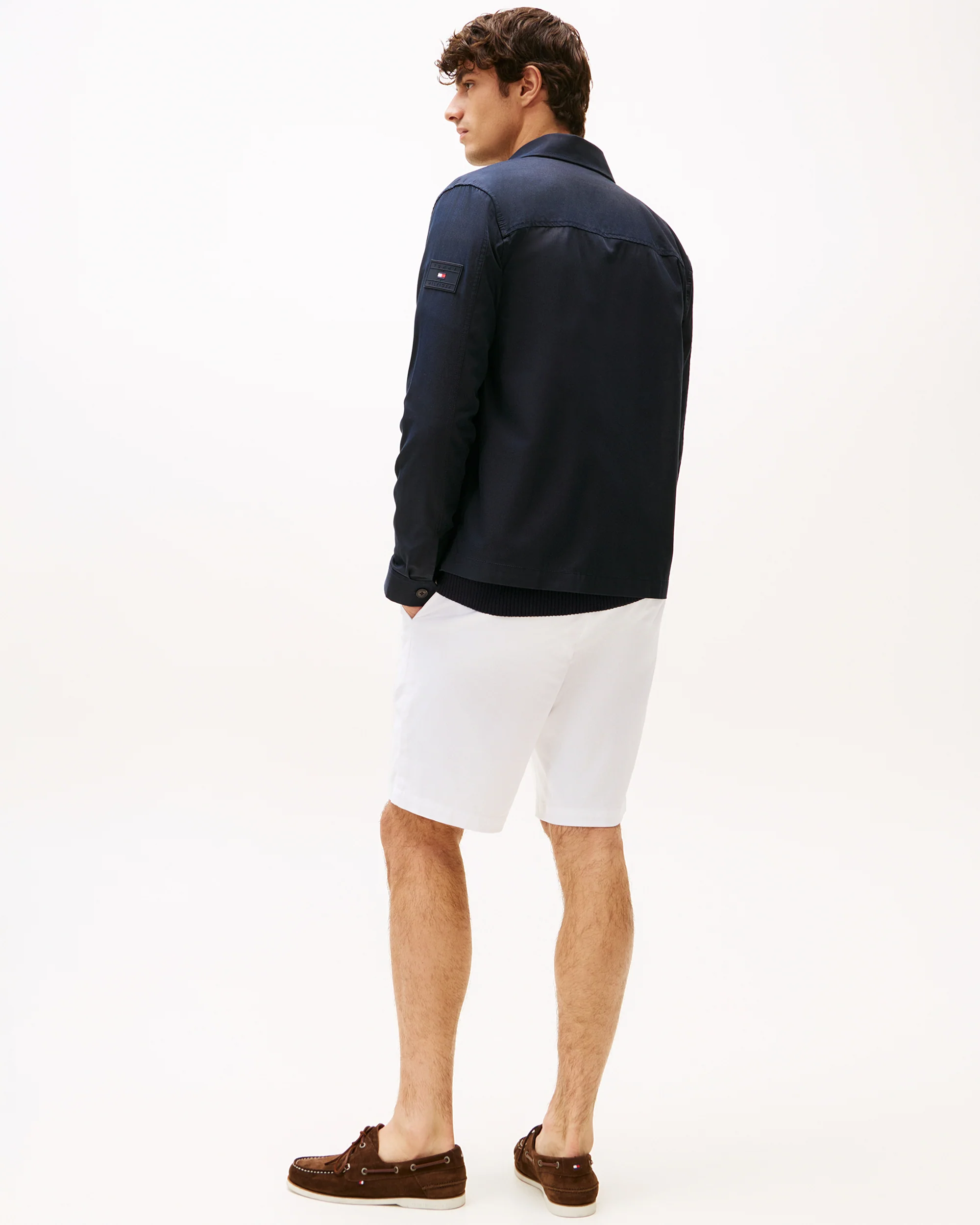 Tommy Hilfiger Cotton Nylon Mens Shirt Jacket - Desert Sky - Image 4
