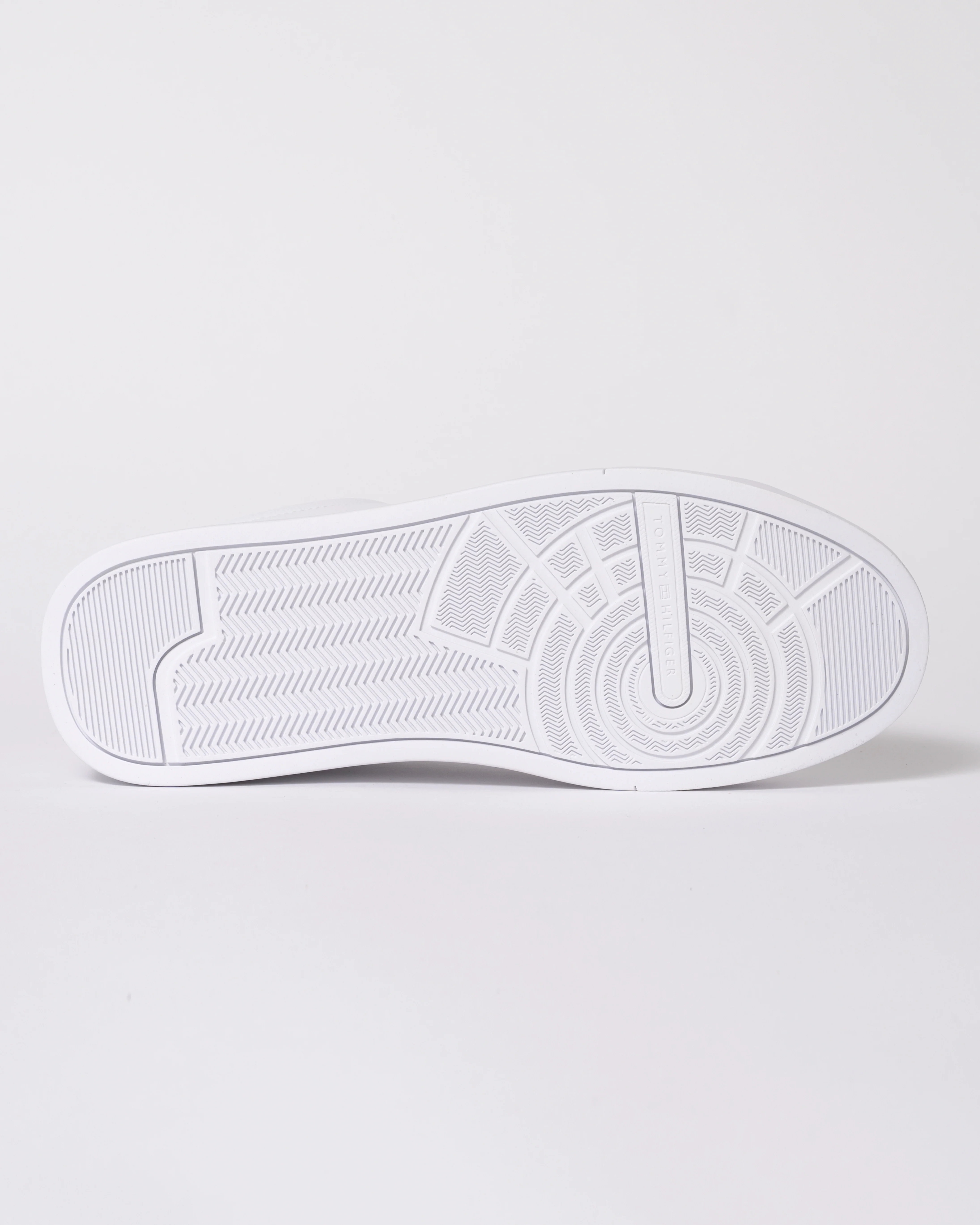 Tommy Hilfiger Court Leather Detail Mens Trainer - White - Image 6