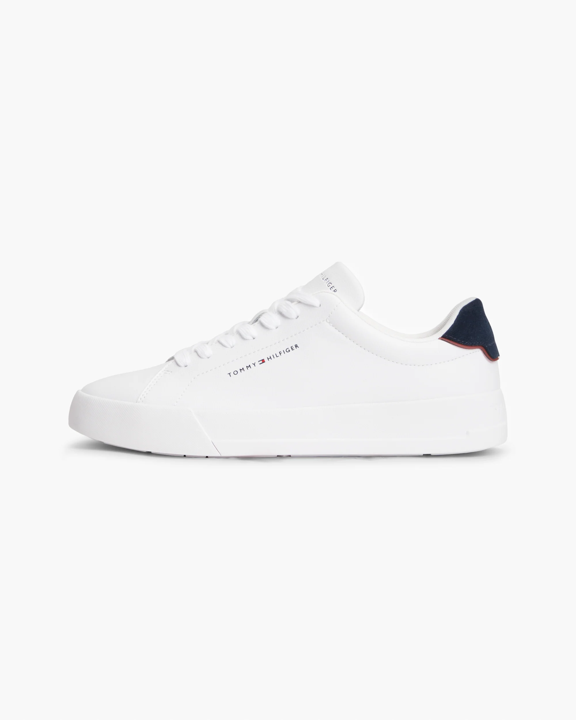 Tommy Hilfiger Court Leather Detailed Mens Trainer - White/Desert Sky - Image 2