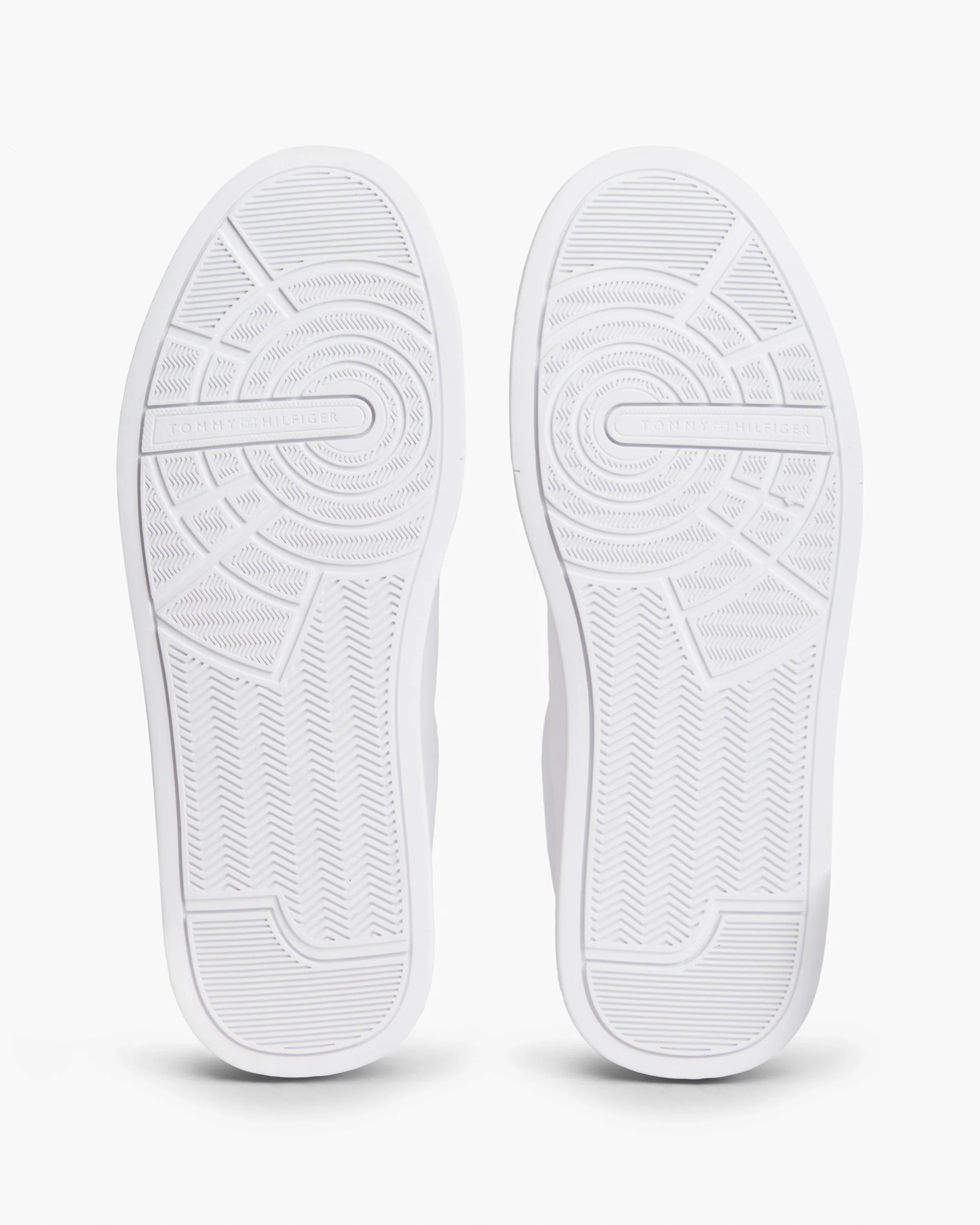 Tommy Hilfiger Court Leather Detailed Mens Trainer - White/Desert Sky - Image 5
