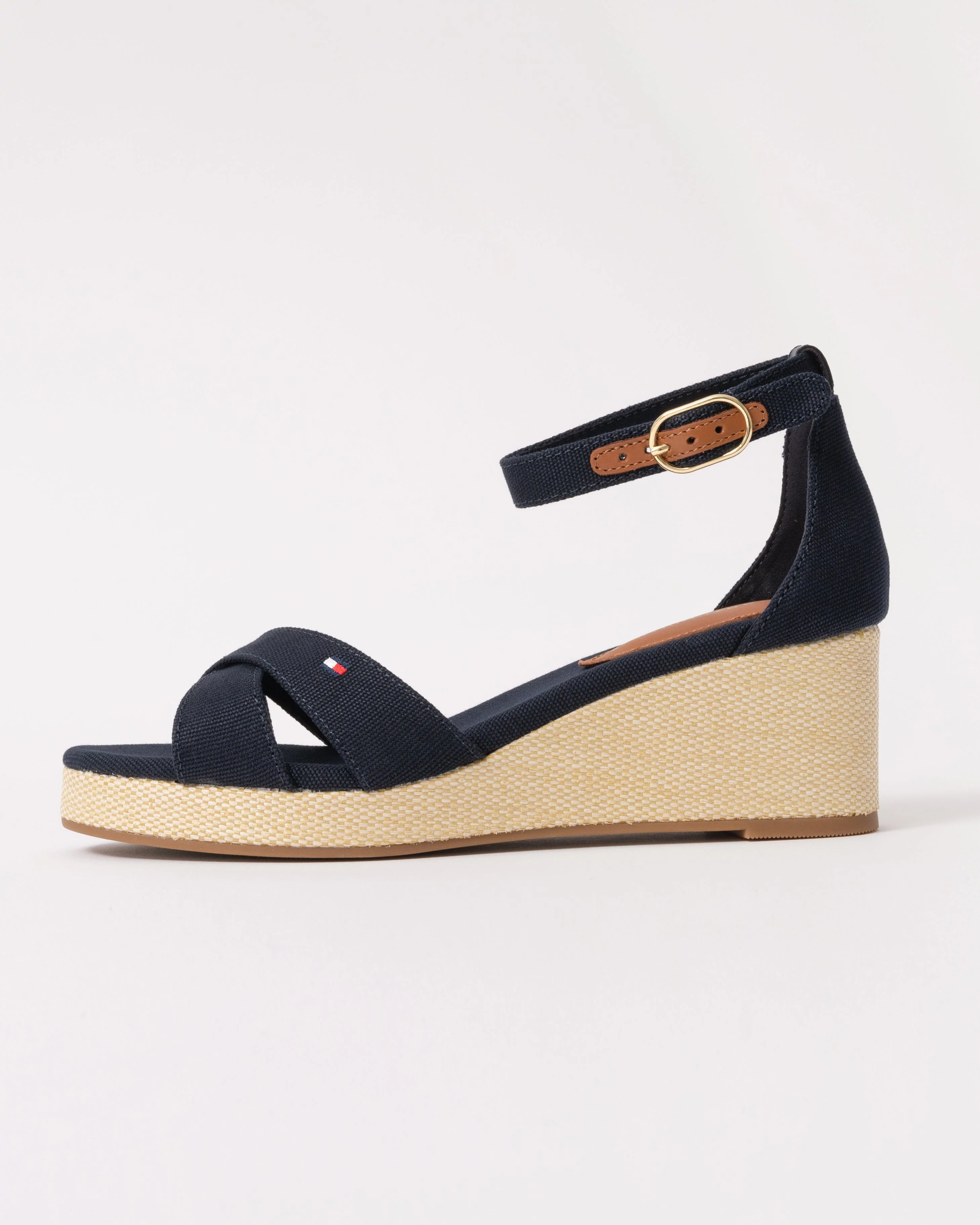Tommy Hilfiger Criss-Cross Womens Wedge Espadrille - Space Blue - Image 2