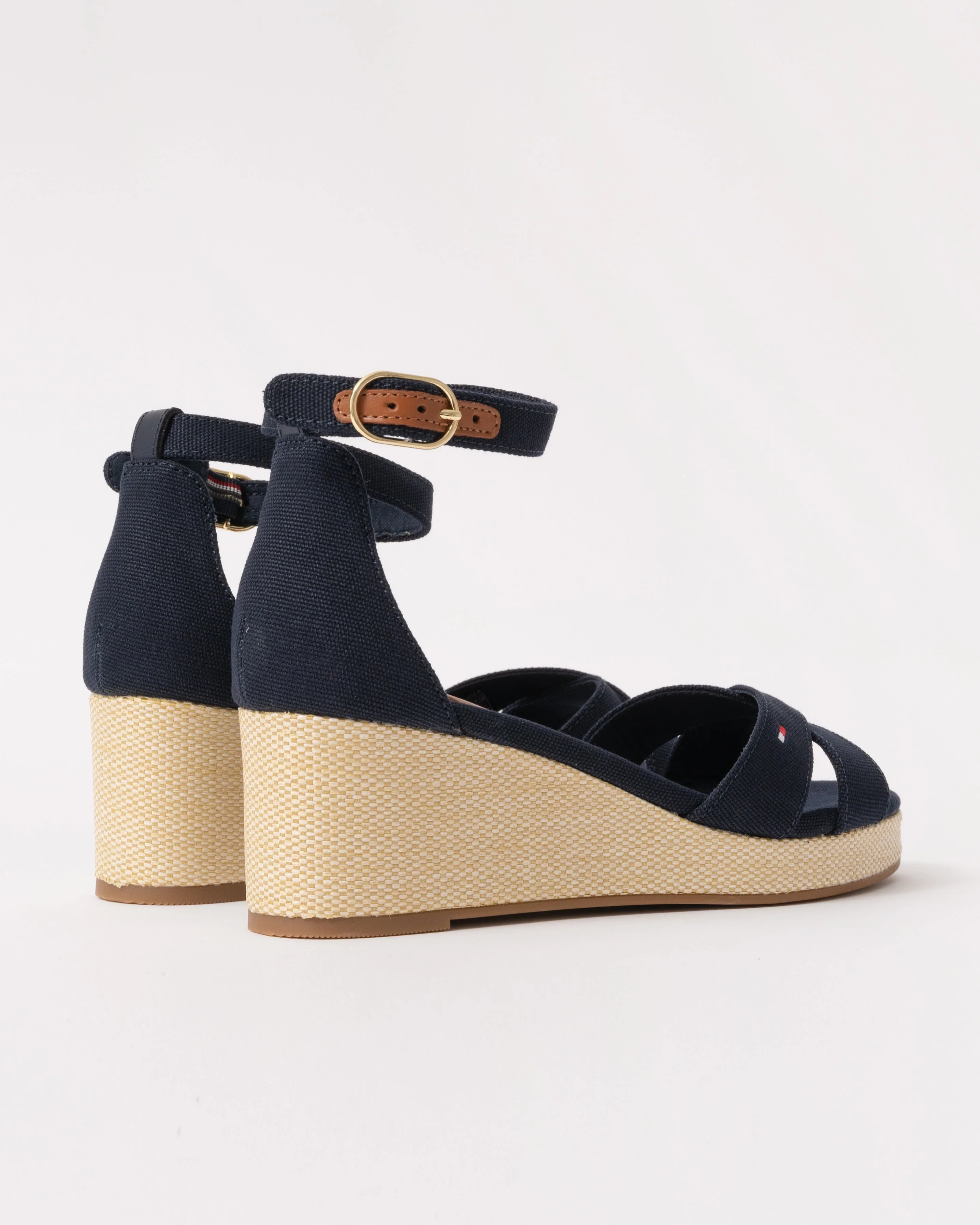 Tommy Hilfiger Criss-Cross Womens Wedge Espadrille - Space Blue - Image 3