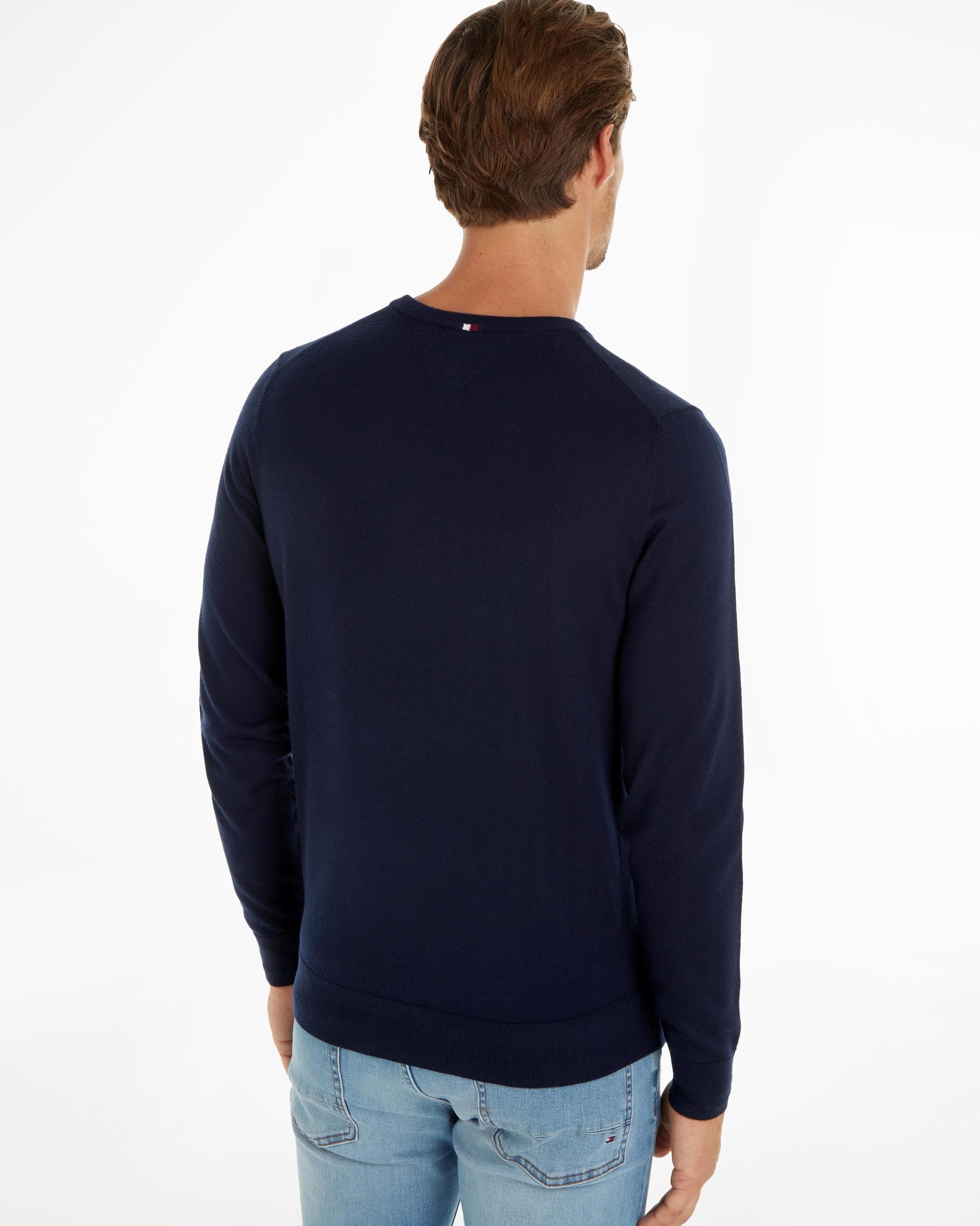 Tommy Hilfiger DC Fine Gauge Mens Merino Jumper - Image 3