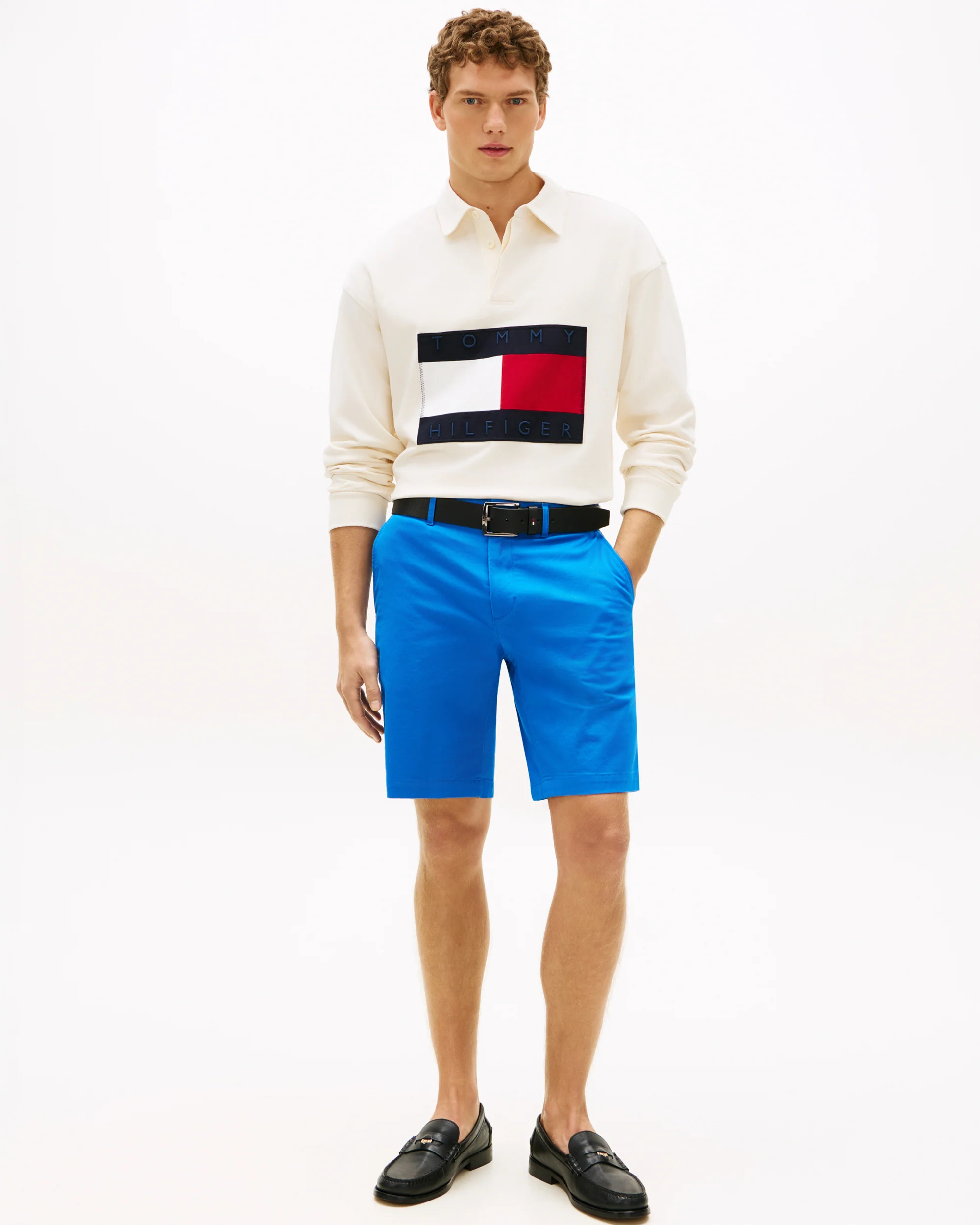 Tommy Hilfiger Denton 9.5 Inch Essential Mens Twill Shorts - Blue Orbit - Image 3
