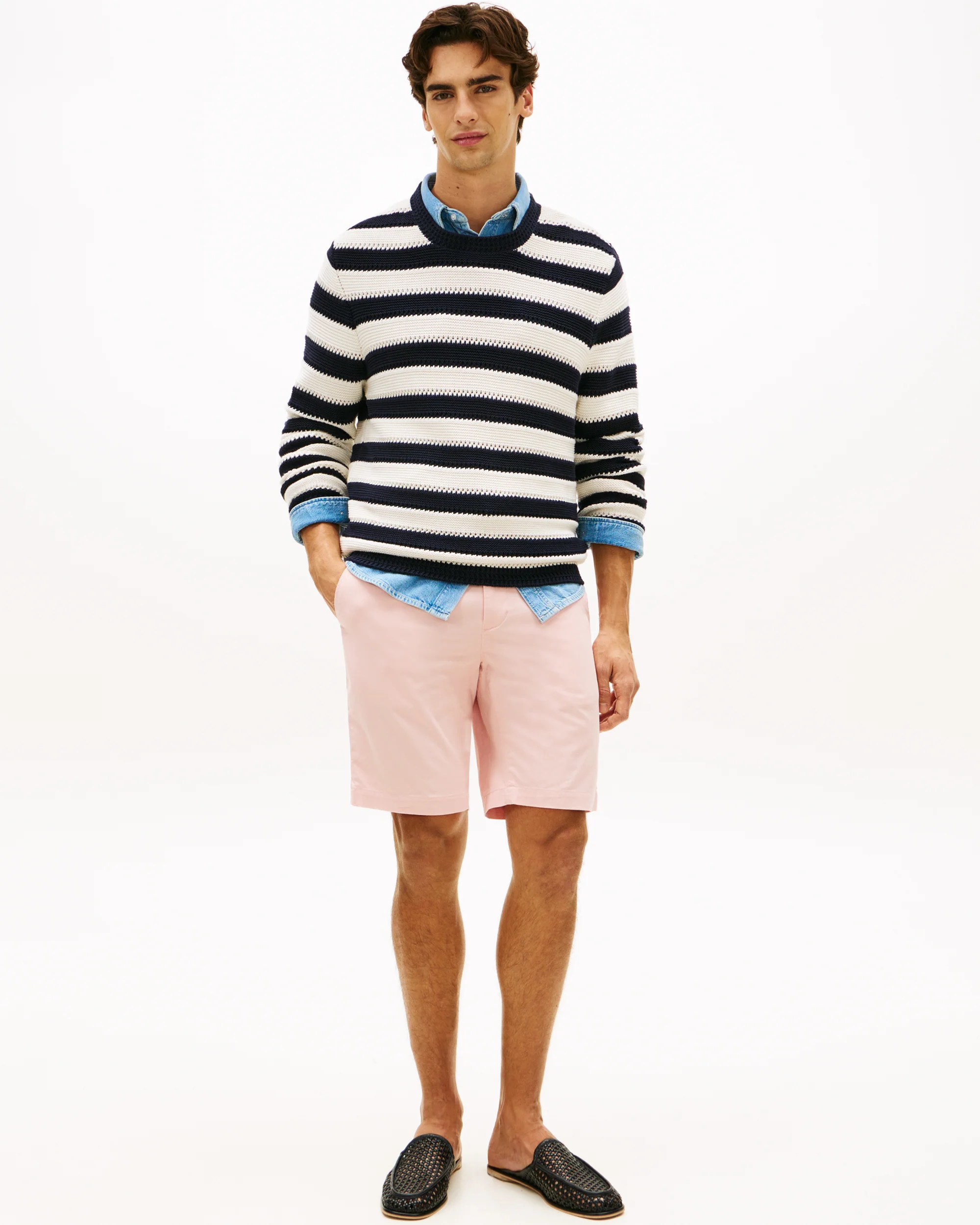 Tommy Hilfiger Denton 9.5 Inch Essential Mens Twill Shorts - Delicate Petal - Image 3