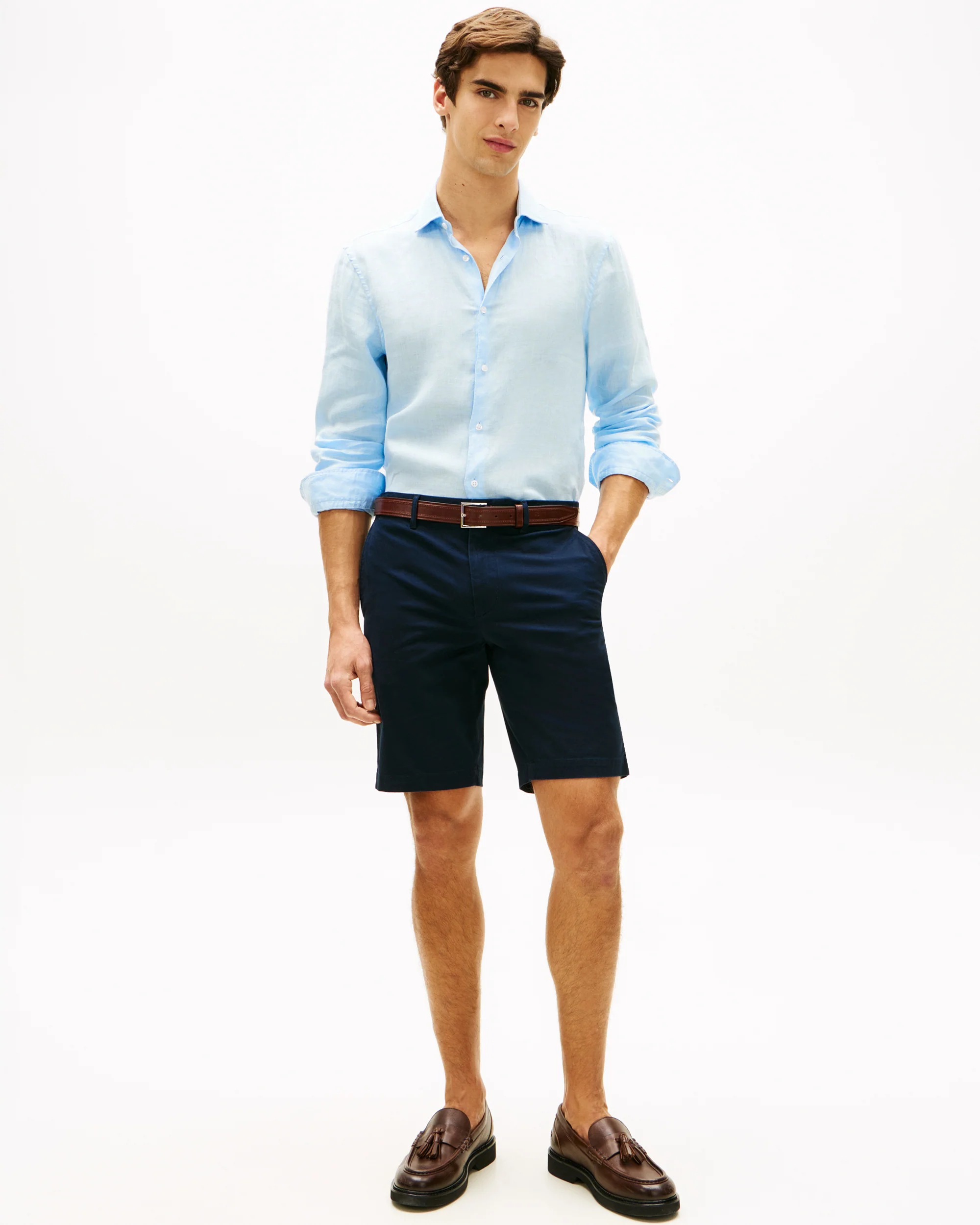 Tommy Hilfiger Denton 9.5 Inch Essential Mens Twill Shorts - Desert Sky - Image 3