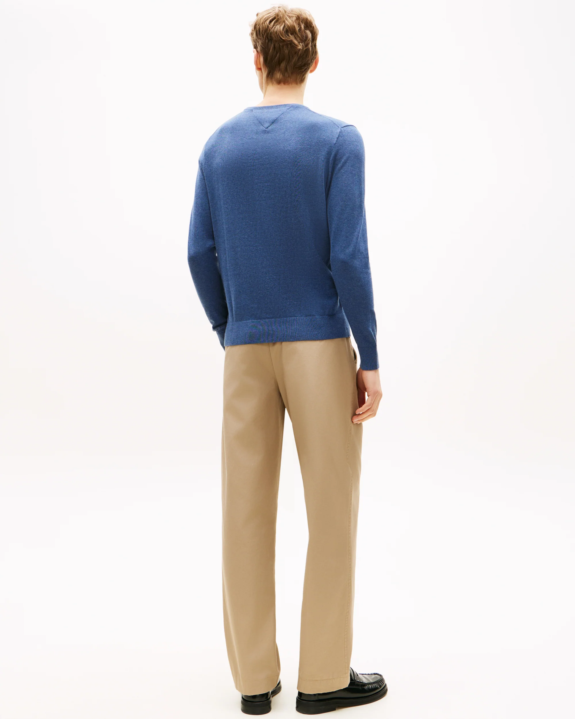 Tommy Hilfiger Essential Cotton Crew Neck Mens Sweatshirt - Aegean Sea Heather - Image 4