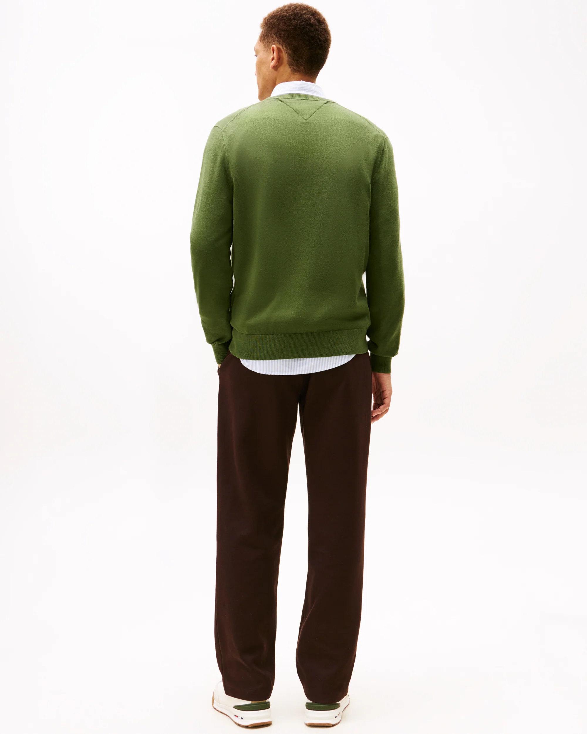 Tommy Hilfiger Essential Cotton Crew Neck Mens Sweatshirt - Mountain Pine - Image 4