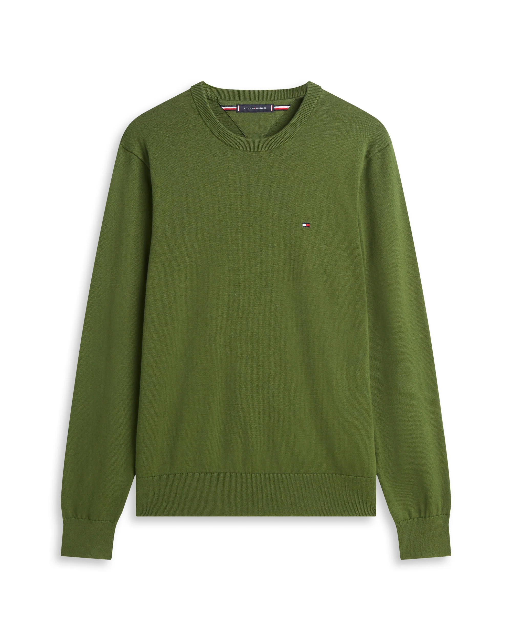Tommy Hilfiger Essential Cotton Crew Neck Mens Sweatshirt - Mountain Pine - Image 5