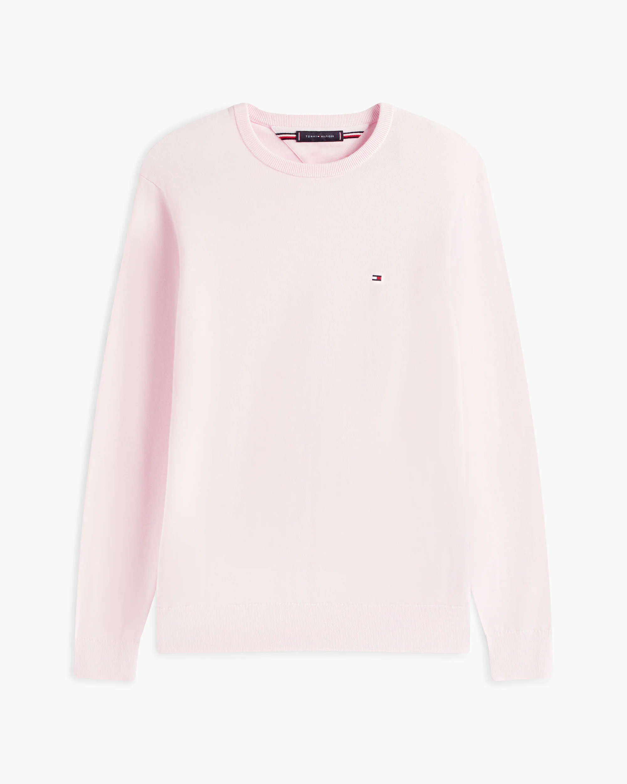 Tommy Hilfiger Essential Cotton Crew Neck Mens Sweatshirt - Pink Lily - Image 5