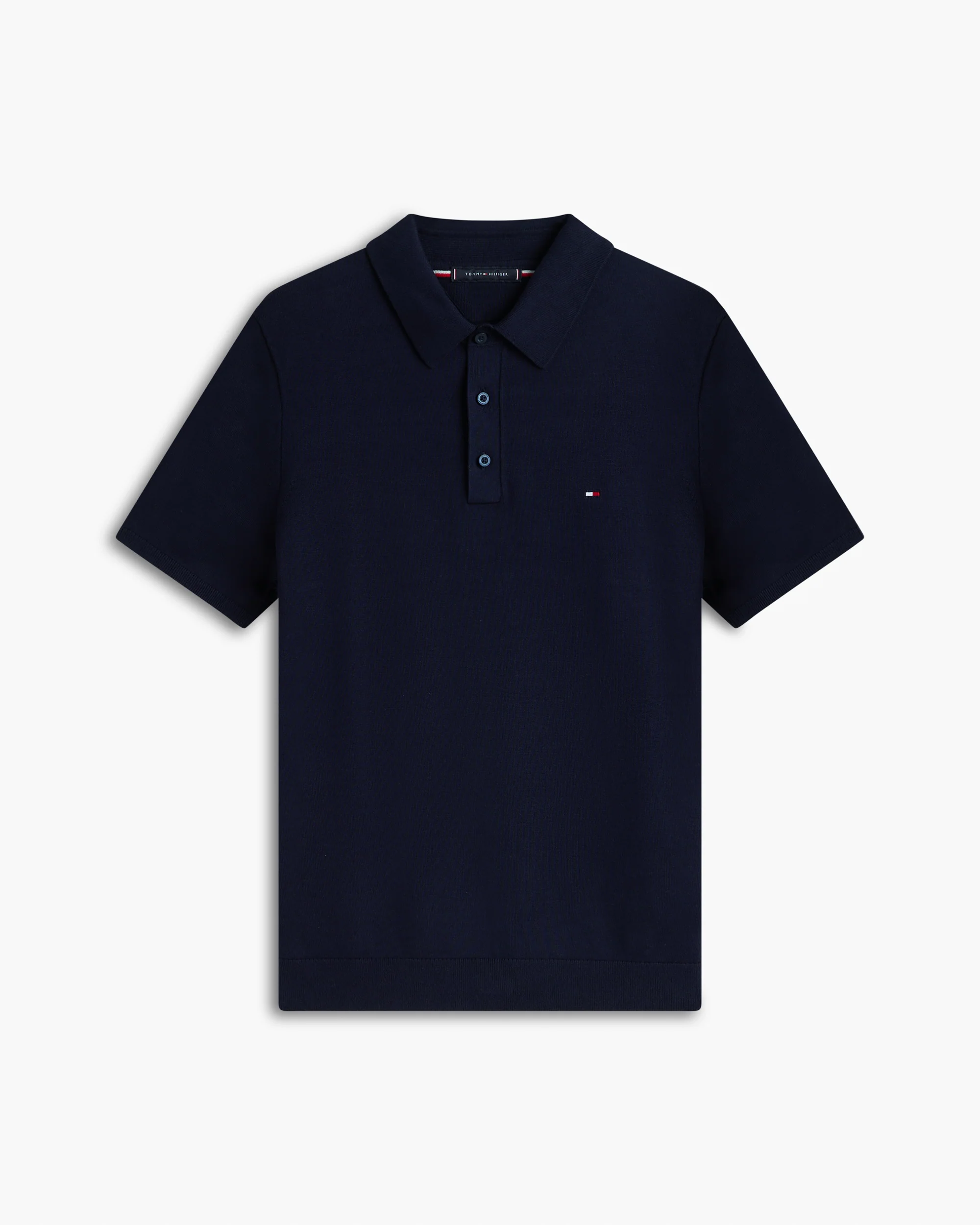 Tommy Hilfiger Essential Cotton Mens Knitted Polo - Desert Sky - Image 6