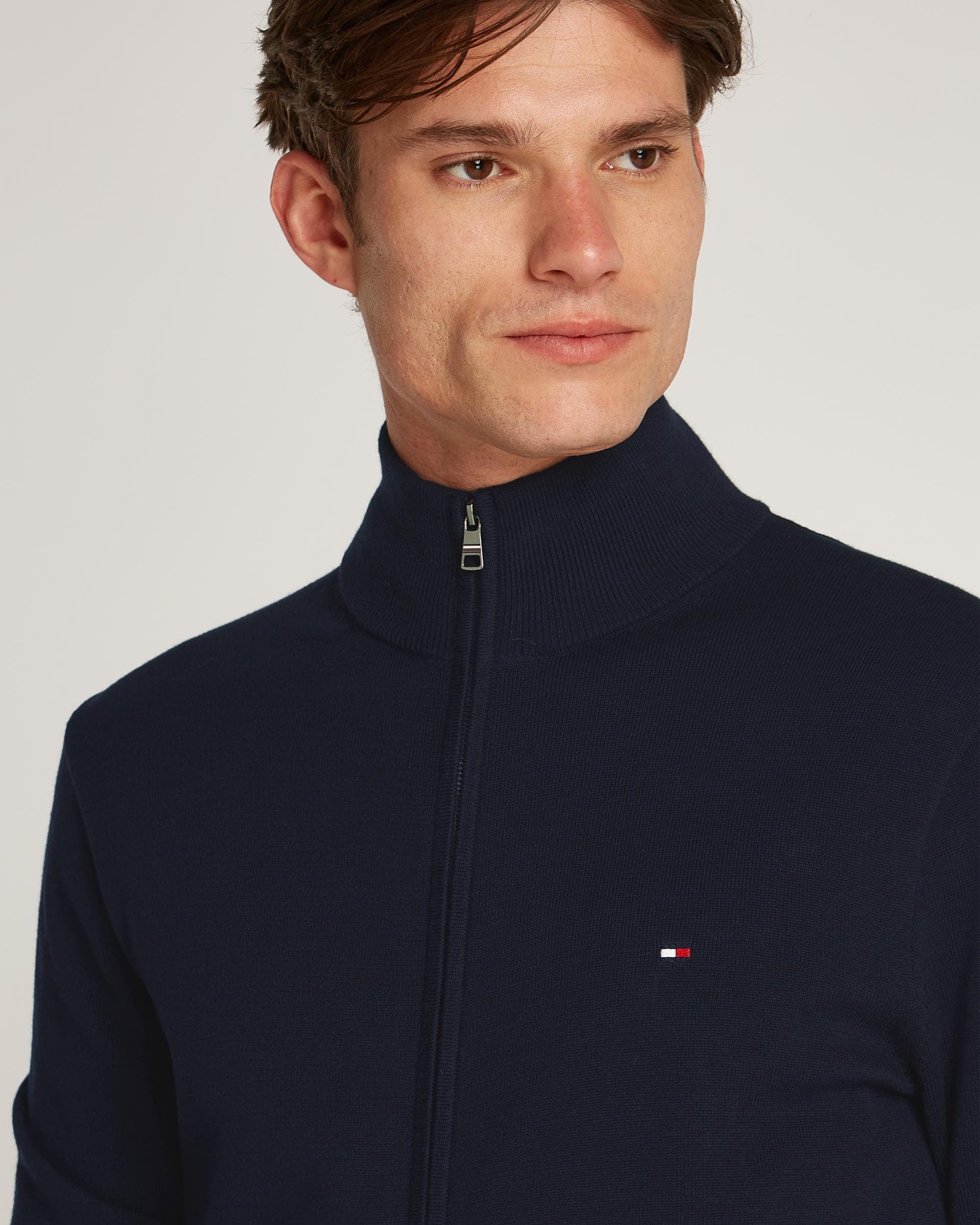 Tommy Hilfiger Essential Cotton Zip Through Sweatshirt - Image 2