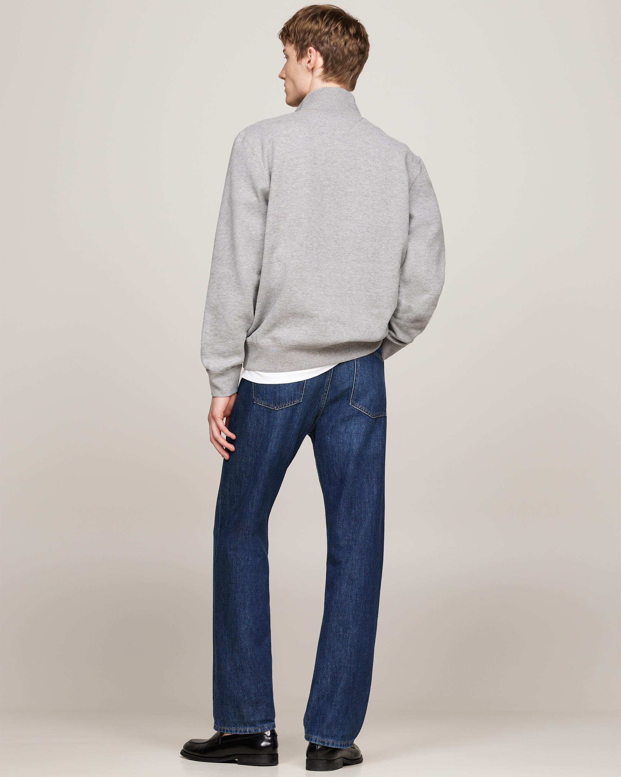 Tommy Hilfiger Essential Fleece Mens Half Zip Sweatshirt - Medium Grey Heather - Image 4
