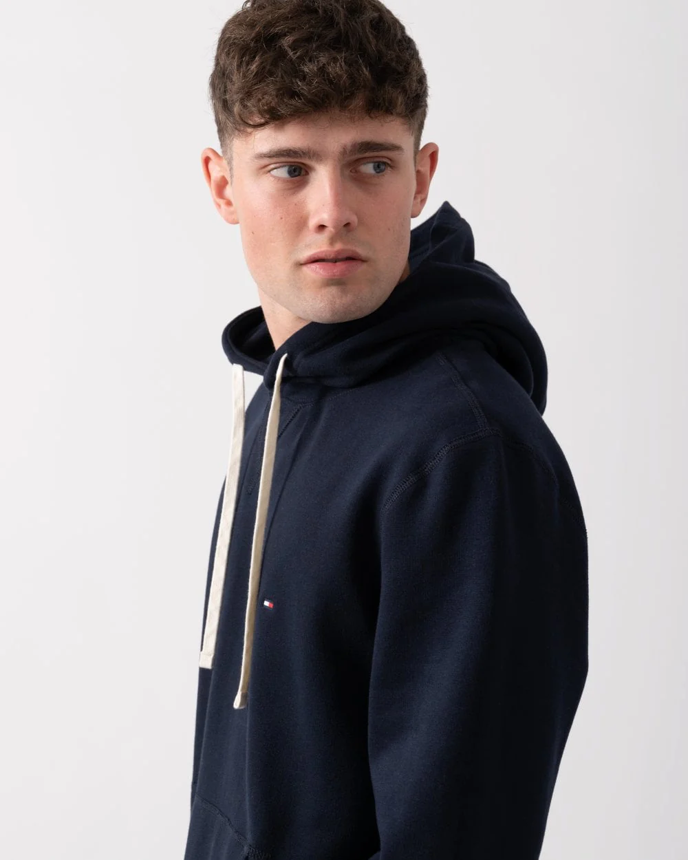 Tommy Hilfiger Essential Fleece Mens Hoodie - Desert Sky - Image 2