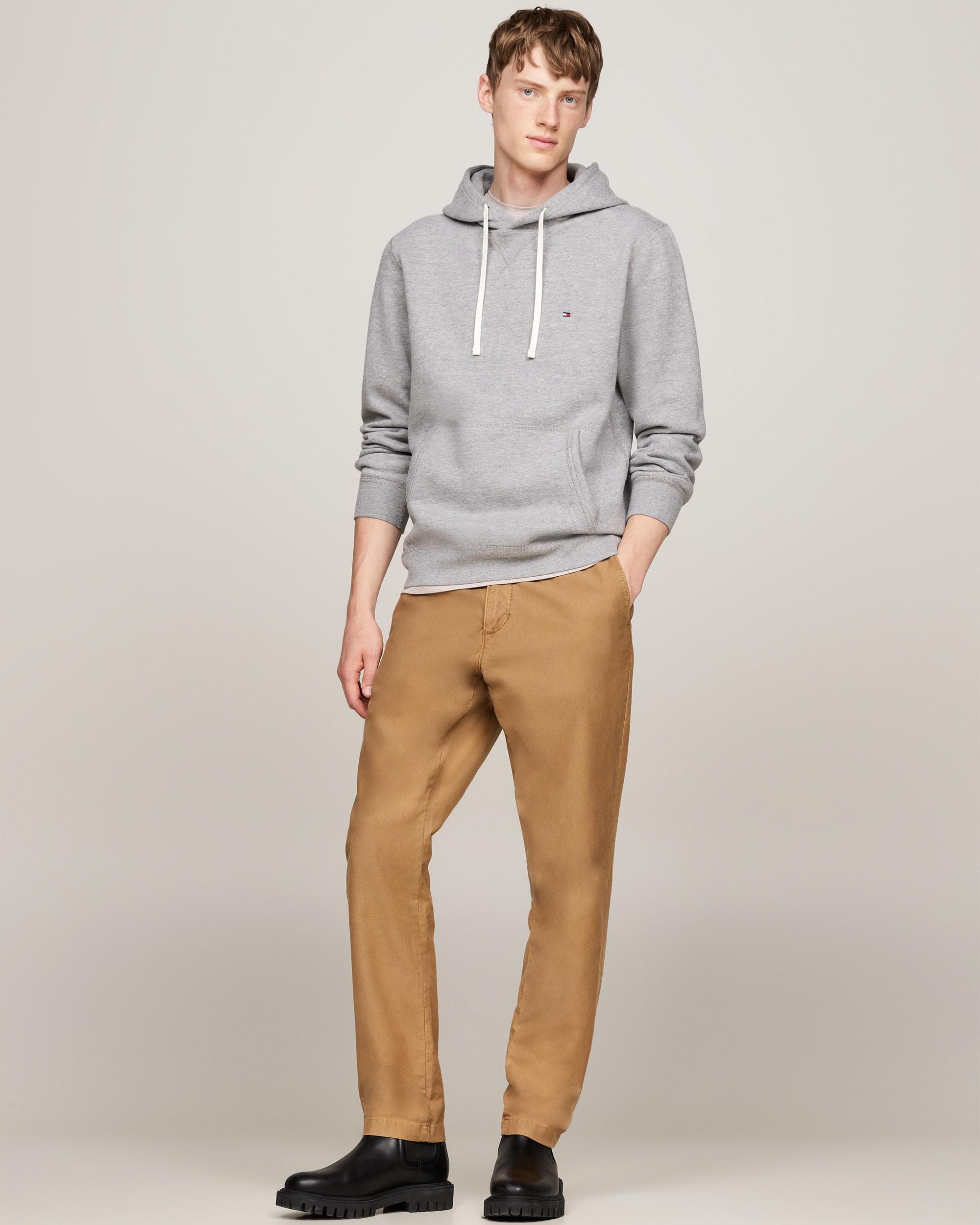 Tommy Hilfiger Essential Fleece Mens Hoodie - Medium Grey Heather - Image 3