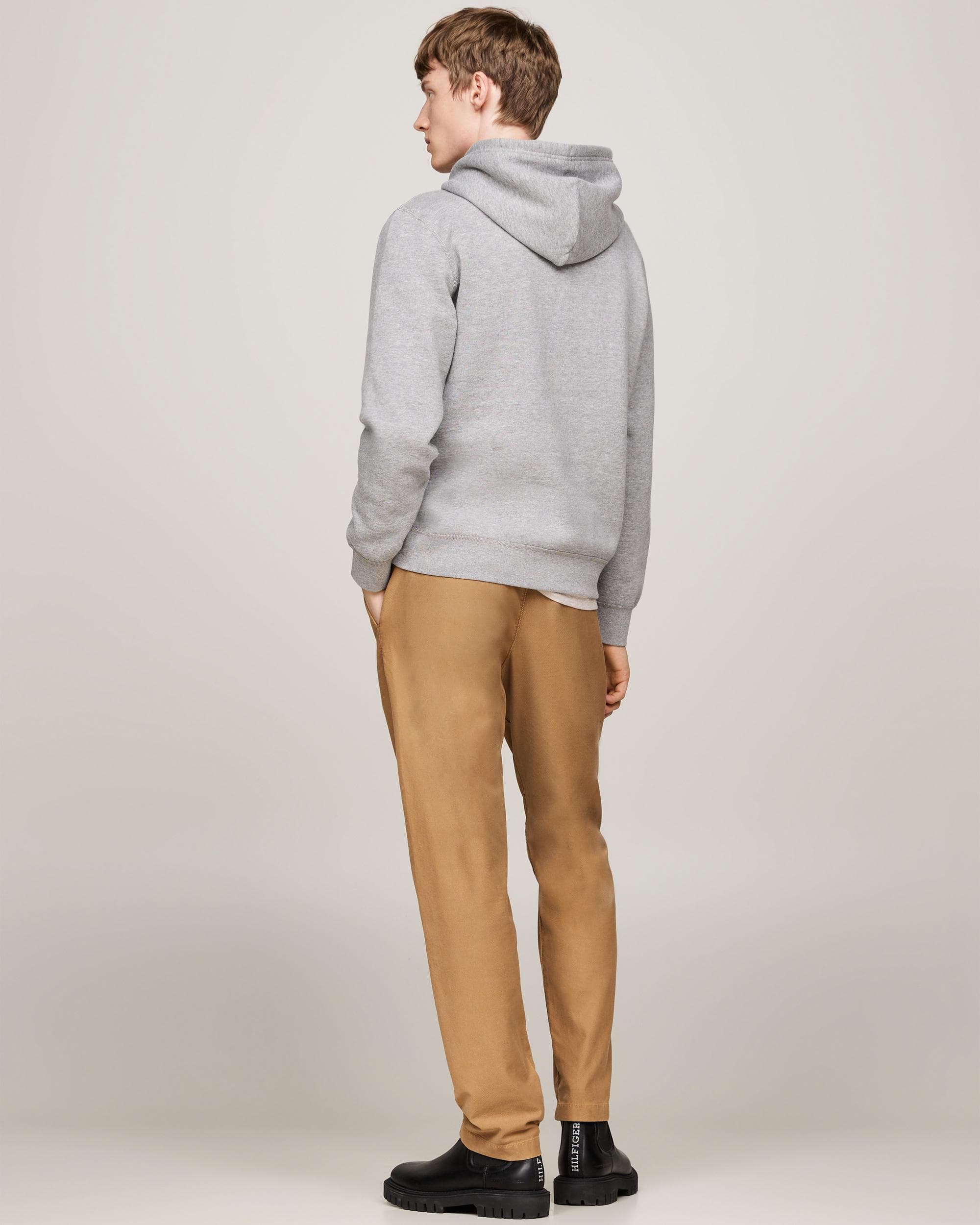 Tommy Hilfiger Essential Fleece Mens Hoodie - Medium Grey Heather - Image 4