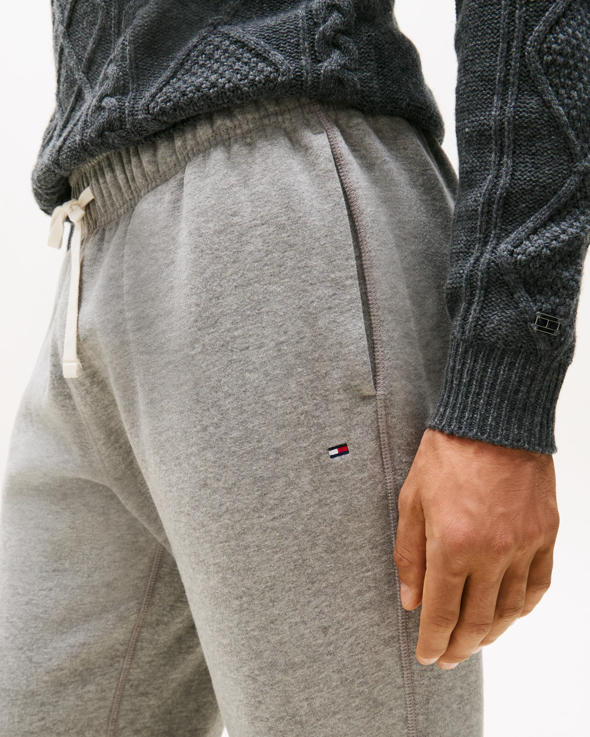 Tommy Hilfiger Essential Fleece Mens Sweatpants - Medium Grey Heather - Image 2