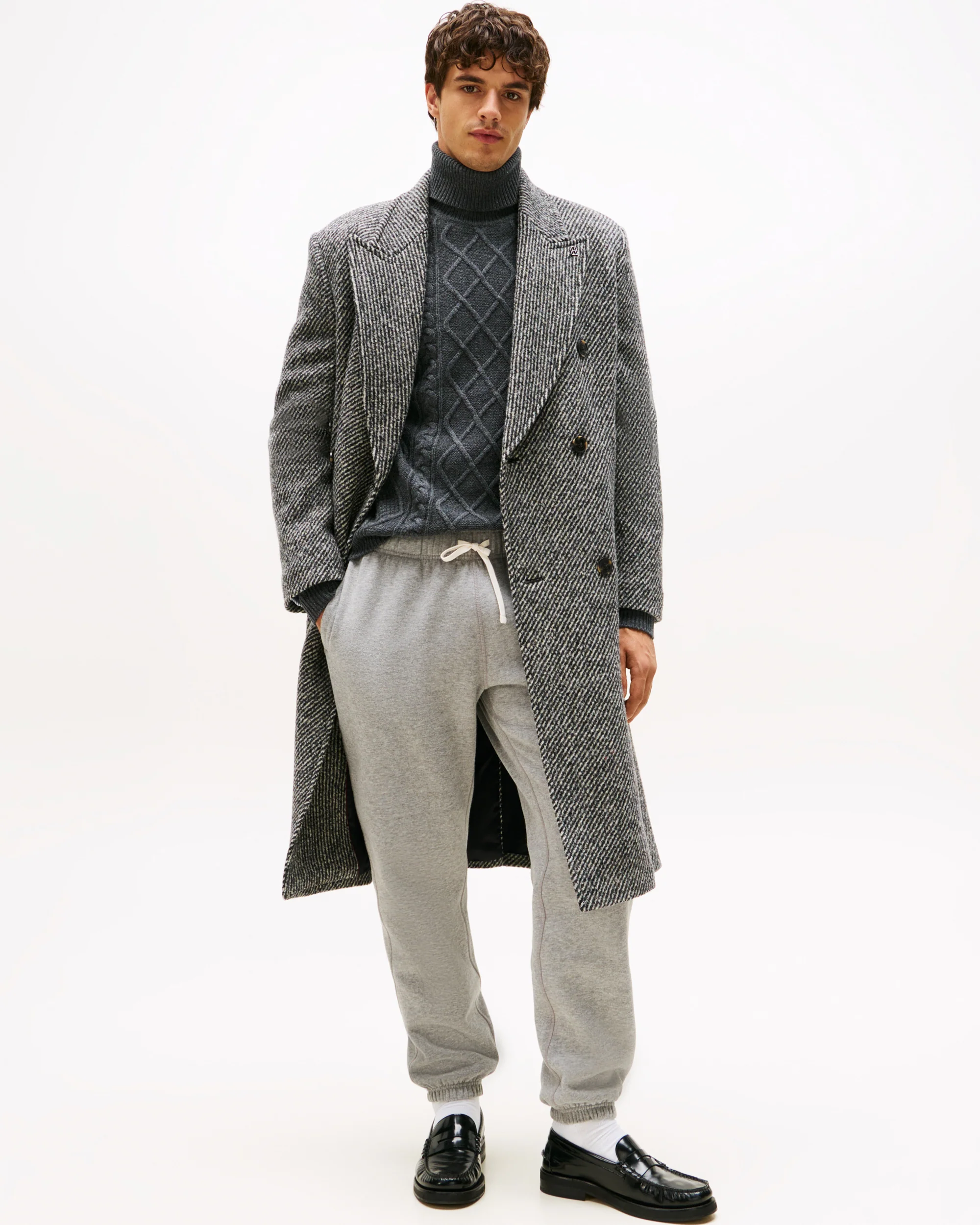 Tommy Hilfiger Essential Fleece Mens Sweatpants - Medium Grey Heather - Image 3
