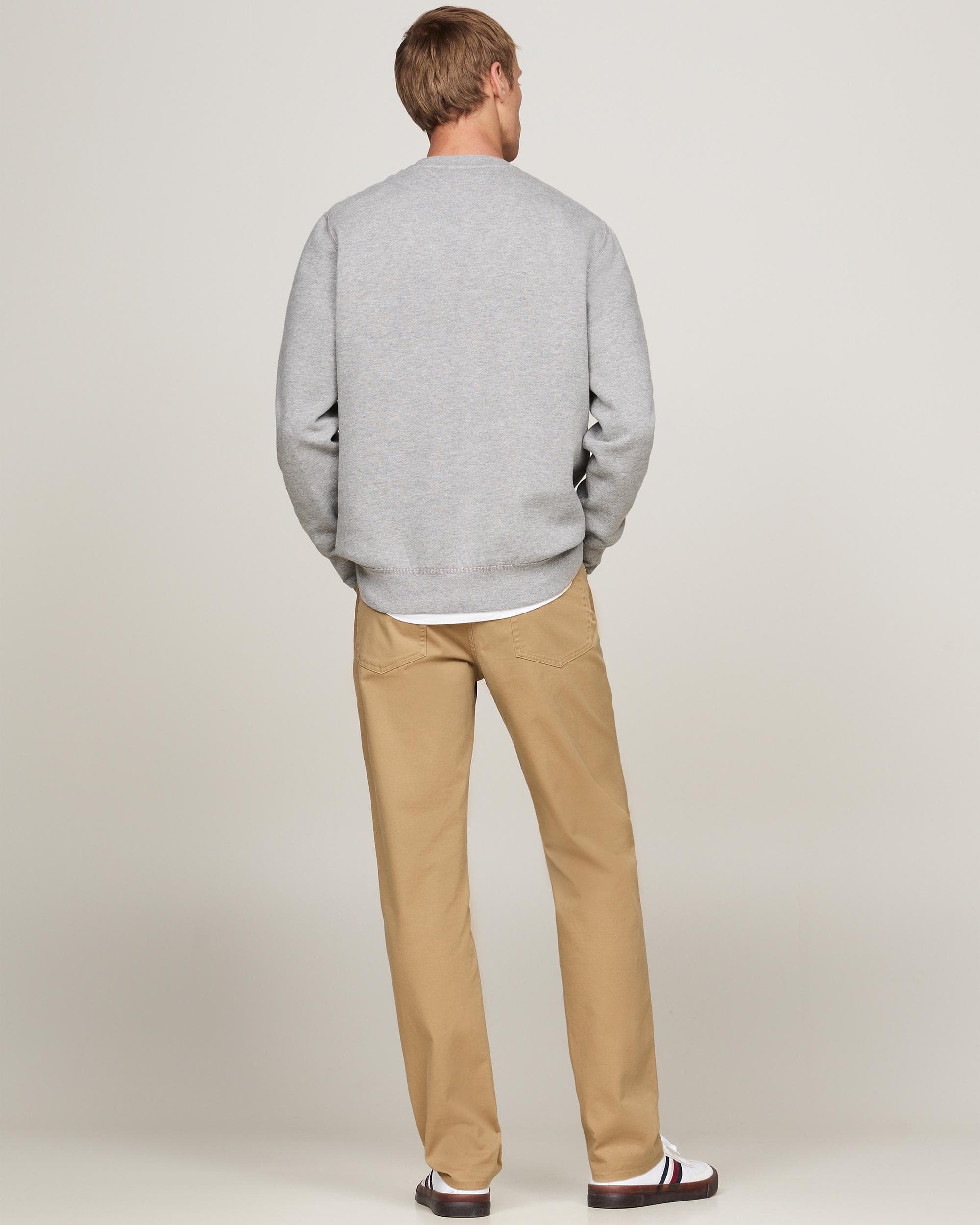 Tommy Hilfiger Essential Fleece Mens Sweatshirt - Medium Grey Heather - Image 4