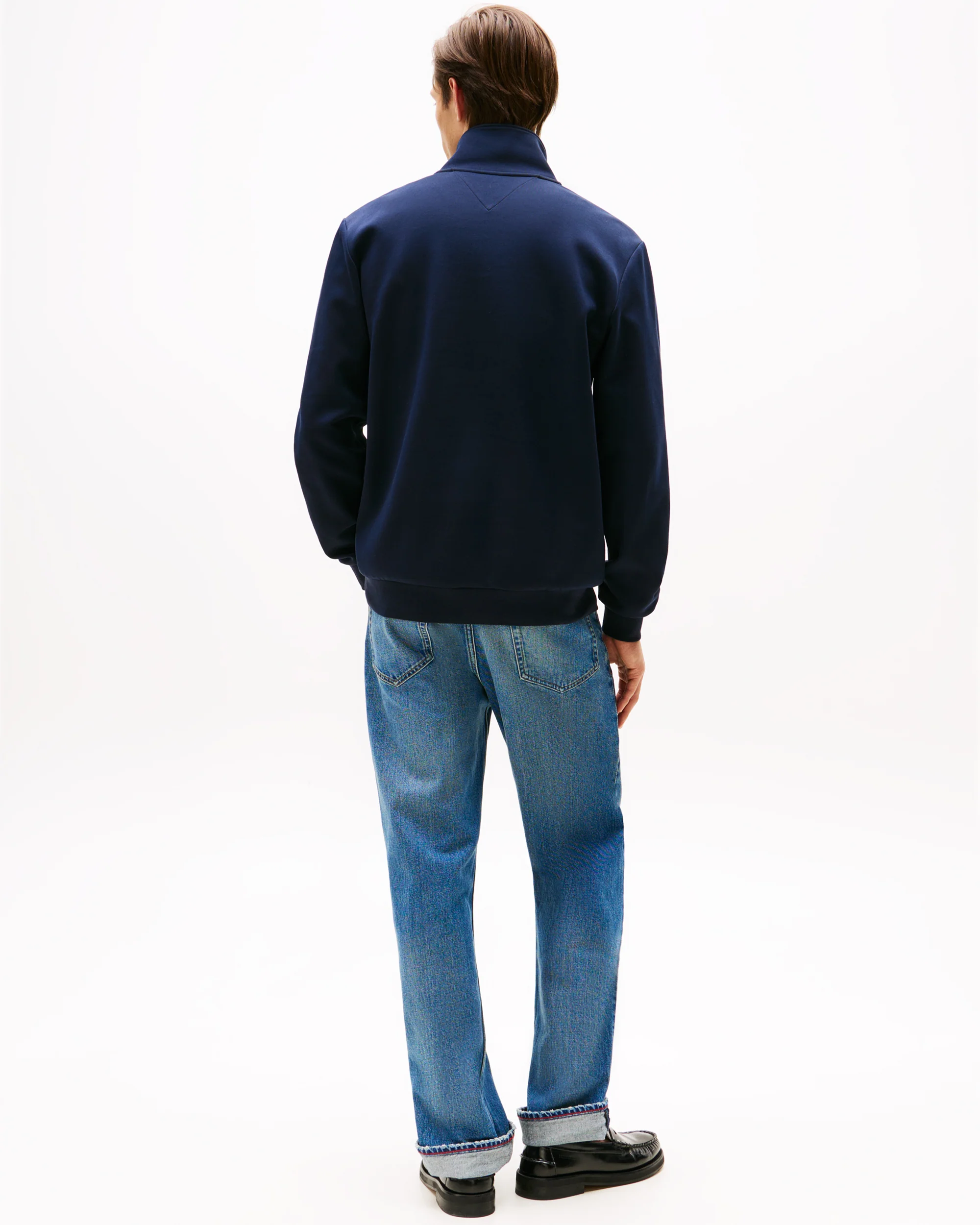 Tommy Hilfiger Essential Intechno Mens Half Zip Sweatshirt - Desert Sky - Image 4