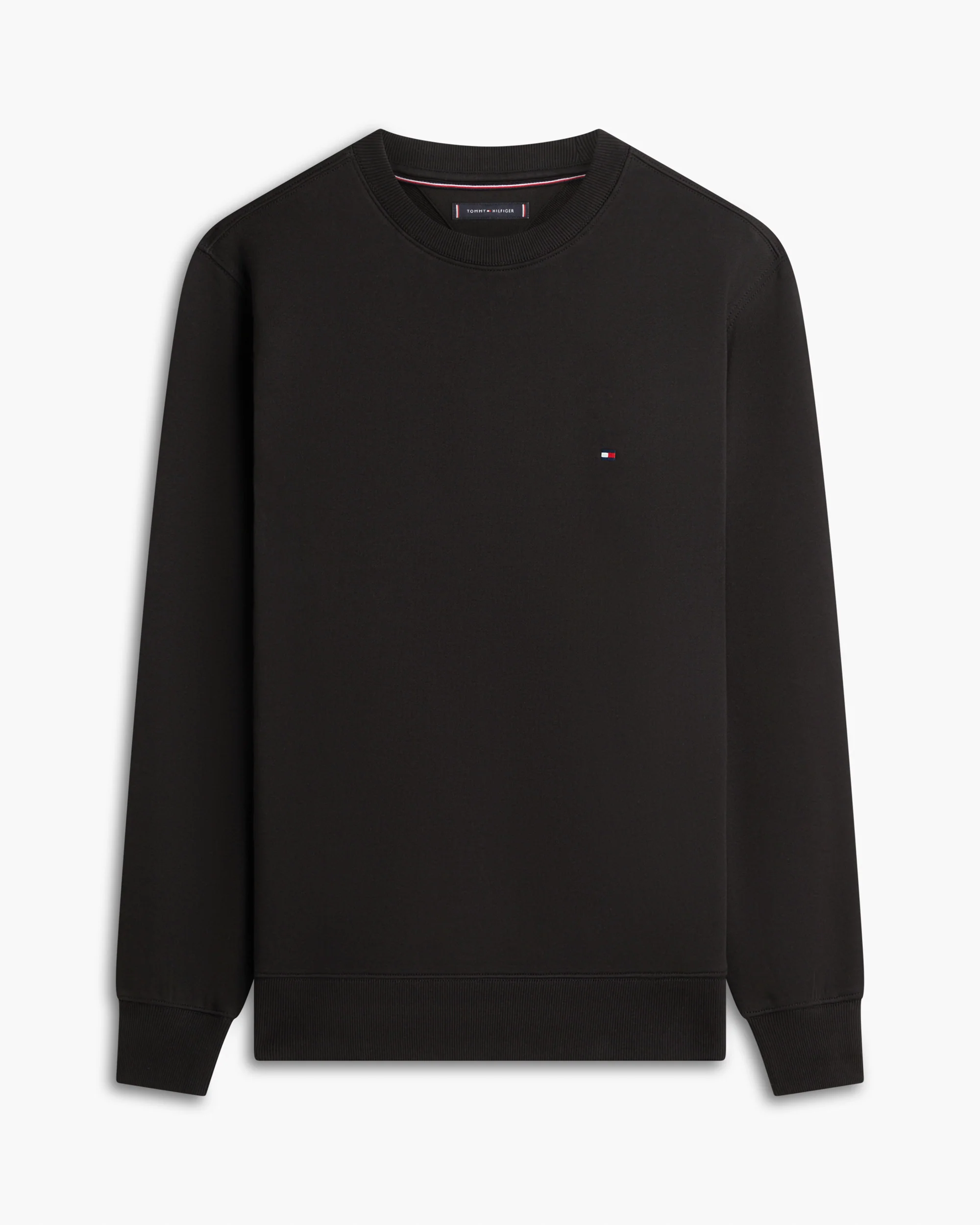 Tommy Hilfiger Essential Mens Terry Cotton Crew Neck - Black - Image 5