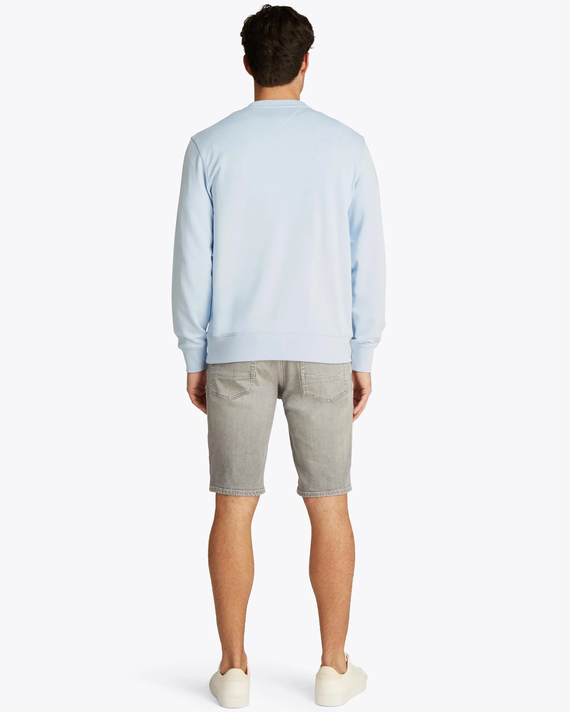 Tommy Hilfiger Essential Mens Terry Cotton Crew Neck - Breezy Blue - Image 3