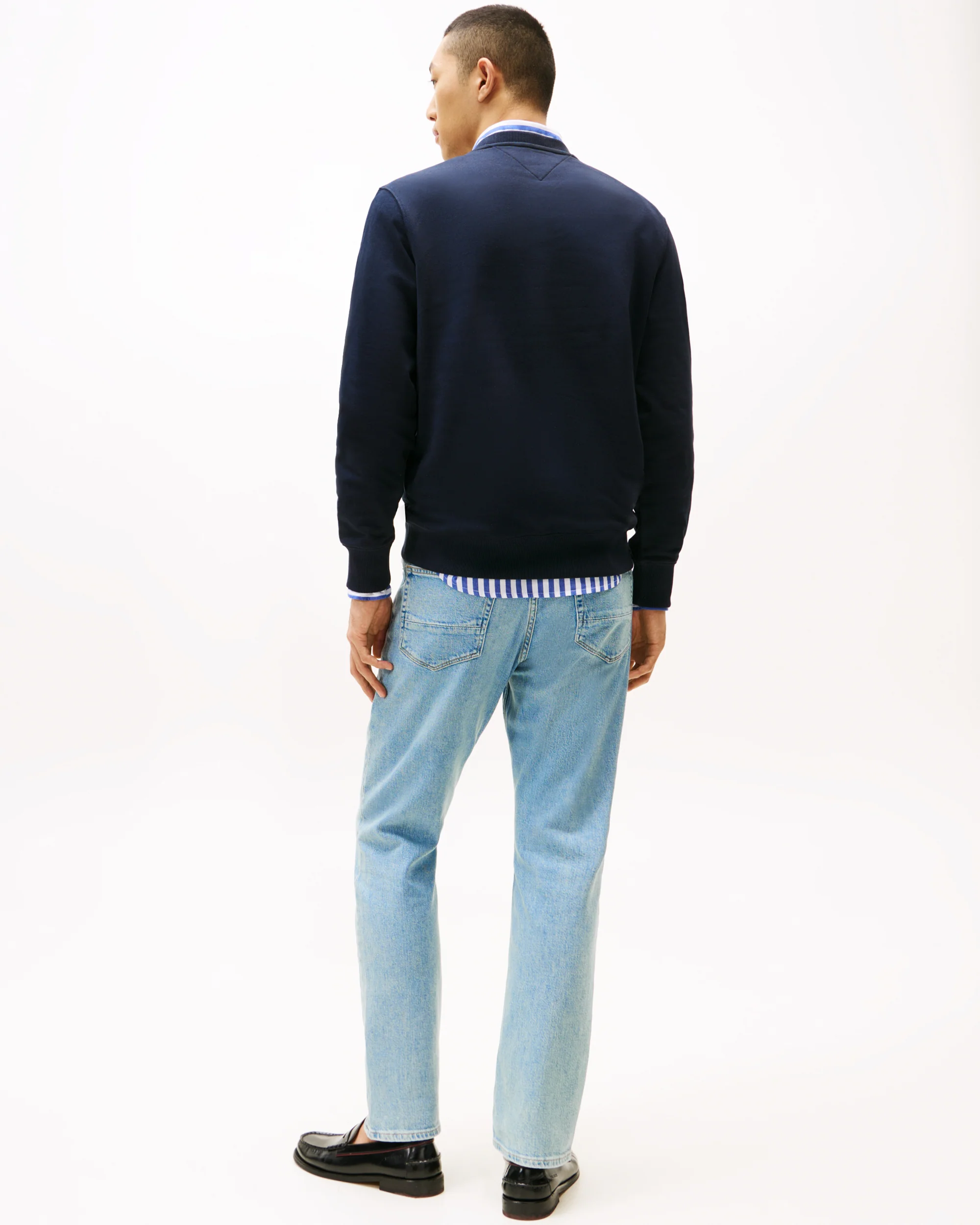 Tommy Hilfiger Essential Mens Terry Cotton Crew Neck - Desert Sky - Image 4