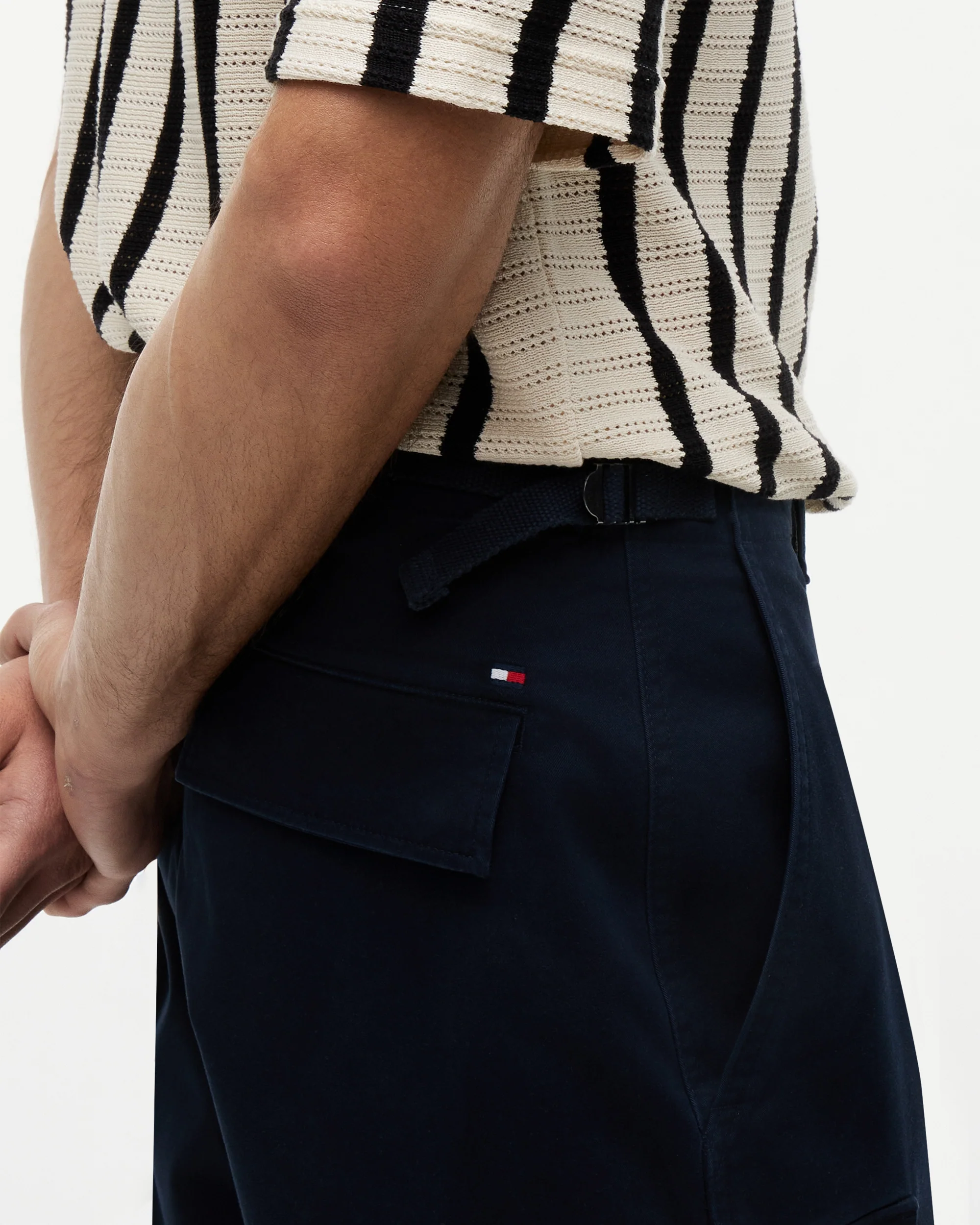 Tommy Hilfiger Essential Mens Twill Cargo Shorts - Desert Sky - Image 2