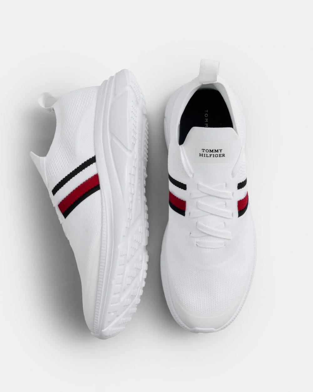 Tommy Hilfiger Essential Modern Runner Knit Stripe Mens Trainers - Image 4