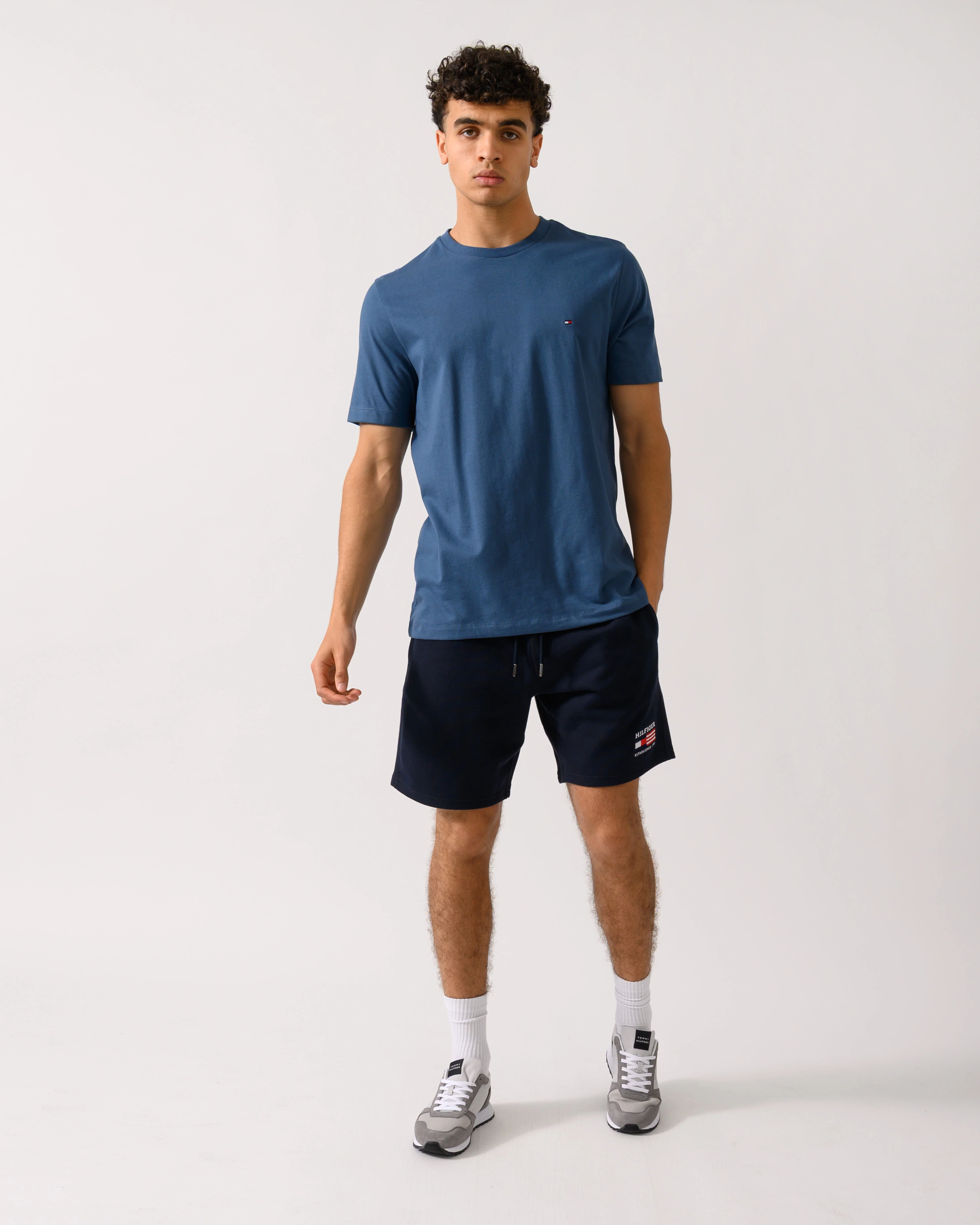 Tommy Hilfiger Essential Seasonal Regular Fit Solid Mens T-Shirt - Aegean Sea - Image 3