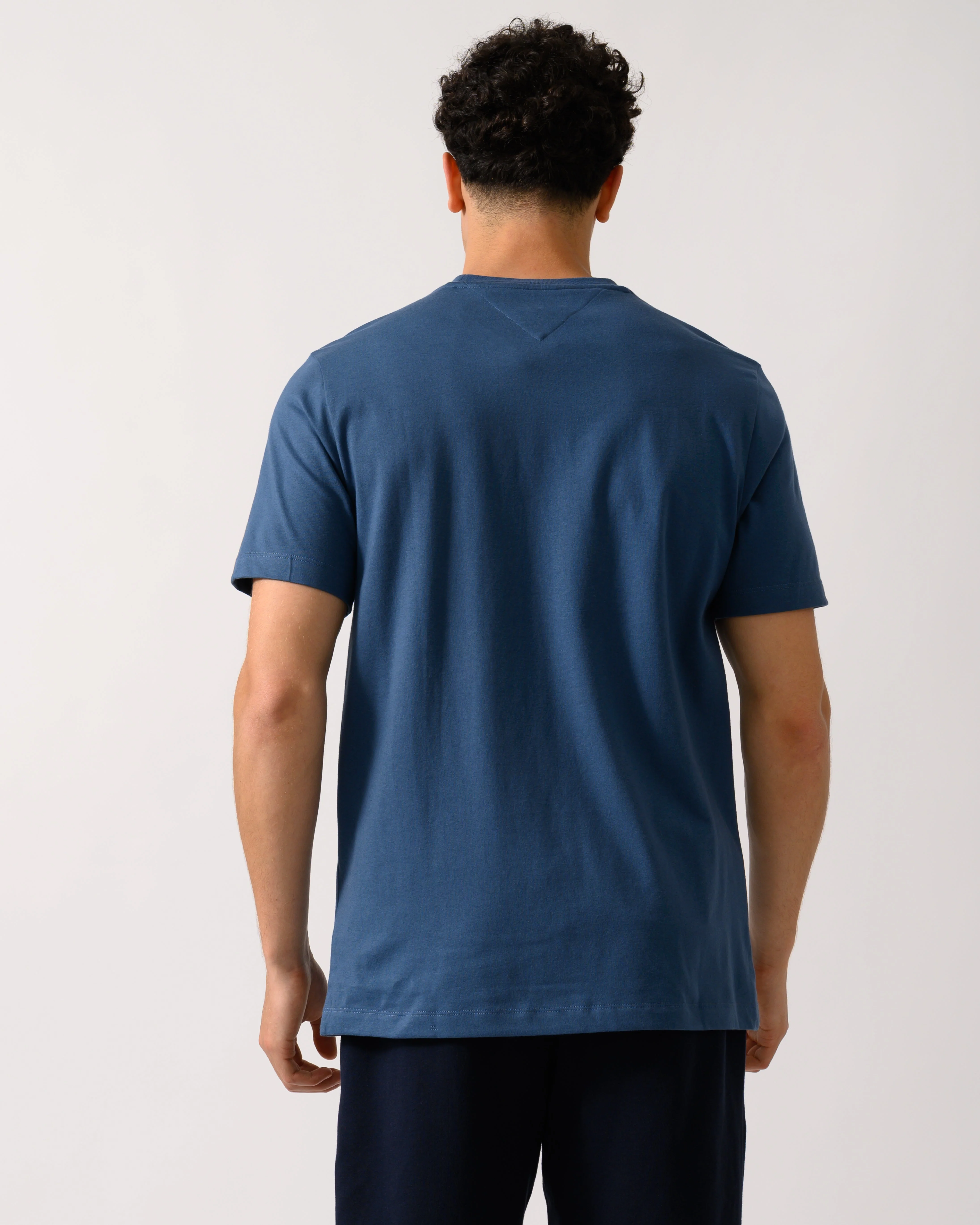 Tommy Hilfiger Essential Seasonal Regular Fit Solid Mens T-Shirt - Aegean Sea - Image 4