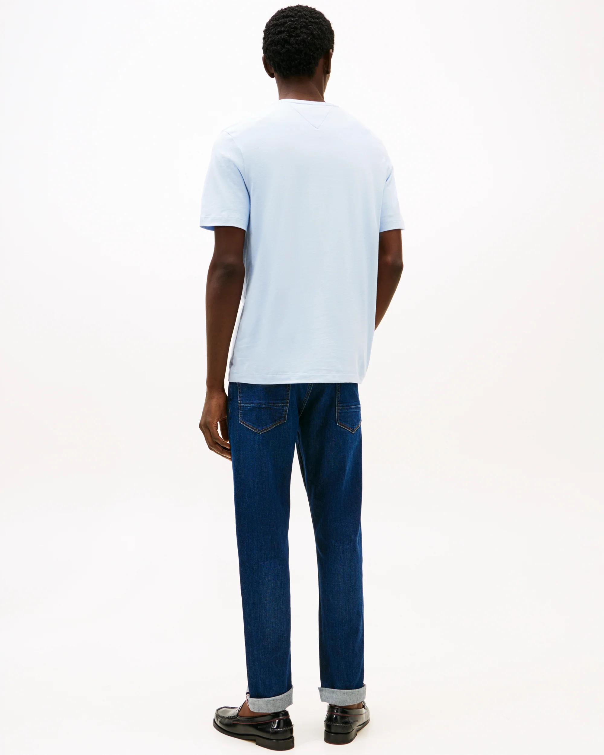 Tommy Hilfiger Essential Seasonal Regular Fit Solid Mens T-Shirt - Breezy Blue - Image 4