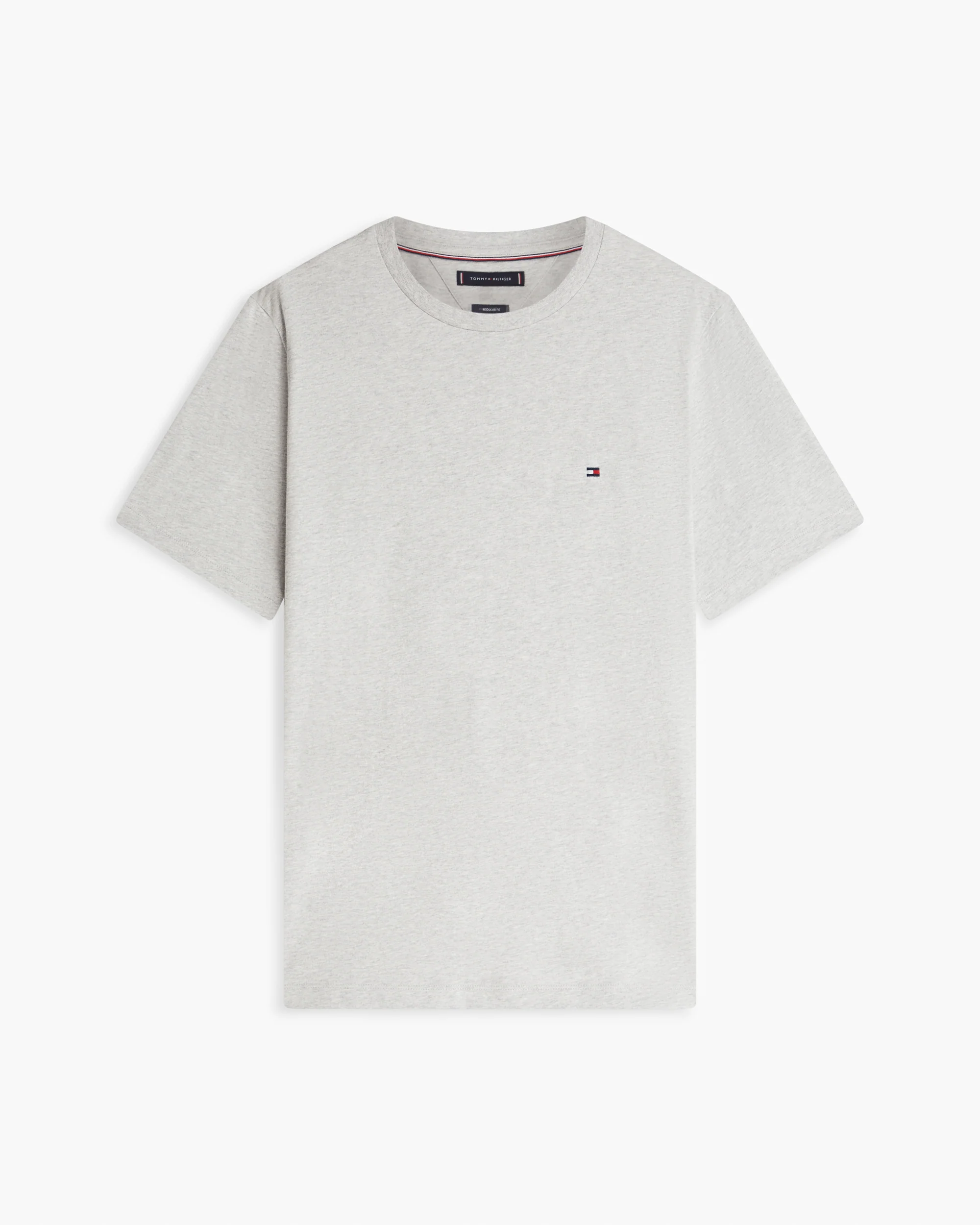 Tommy Hilfiger Essential Seasonal Regular Fit Solid Mens T-Shirt - Light Grey Heather - Image 5