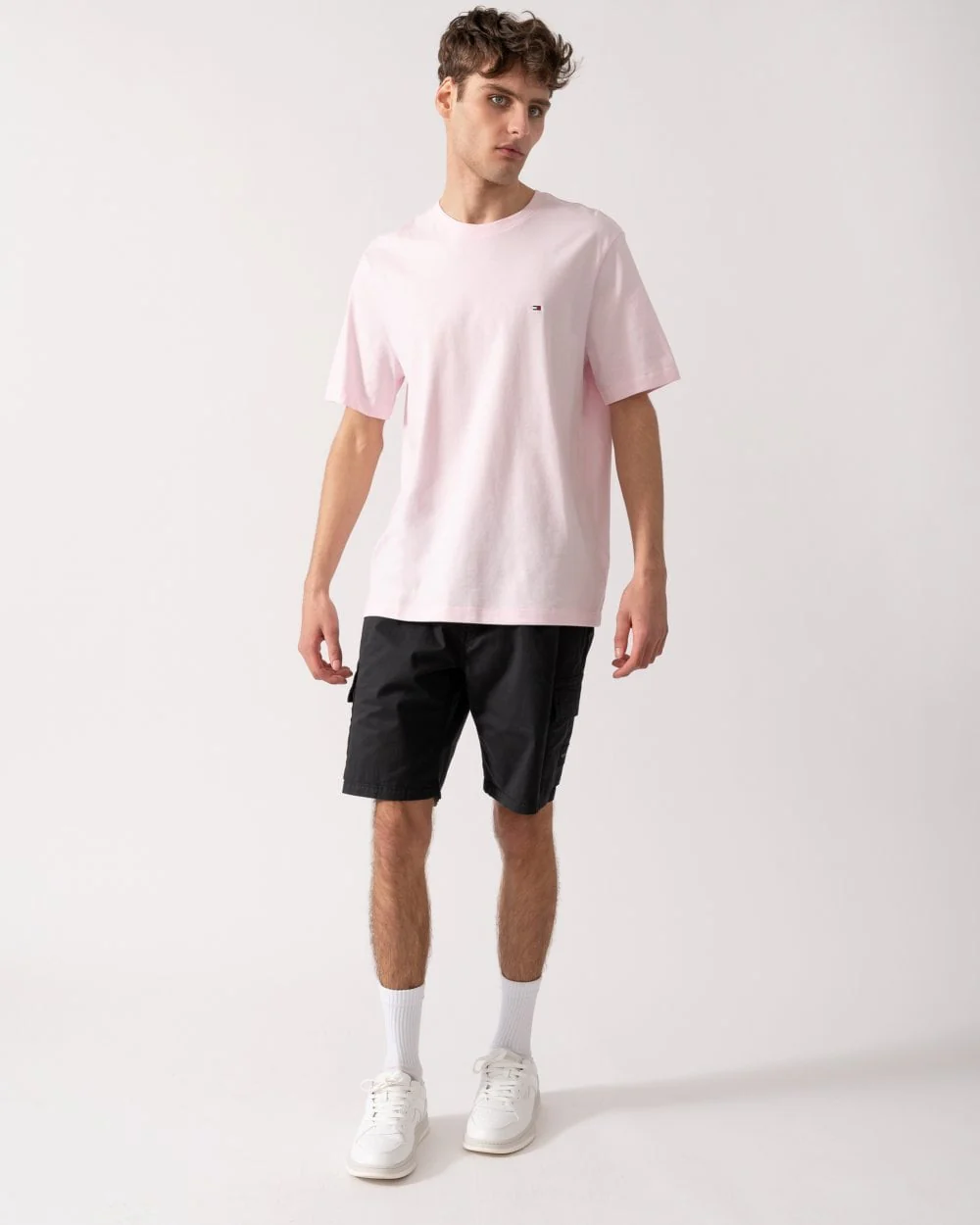 Tommy Hilfiger Essential Seasonal Regular Fit Solid Mens T-Shirt - Light Pink - Image 3