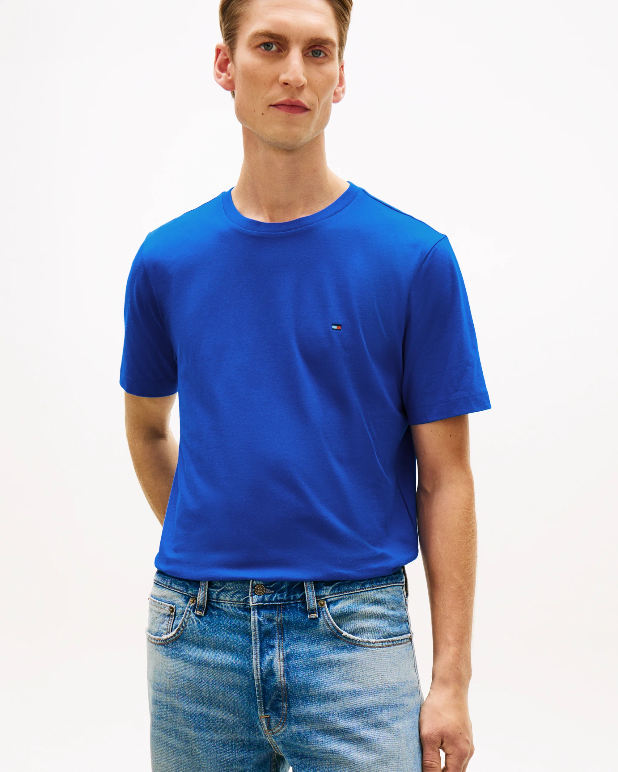 Tommy Hilfiger Essential Seasonal Regular Fit Solid Mens T-Shirt - Regal Blue