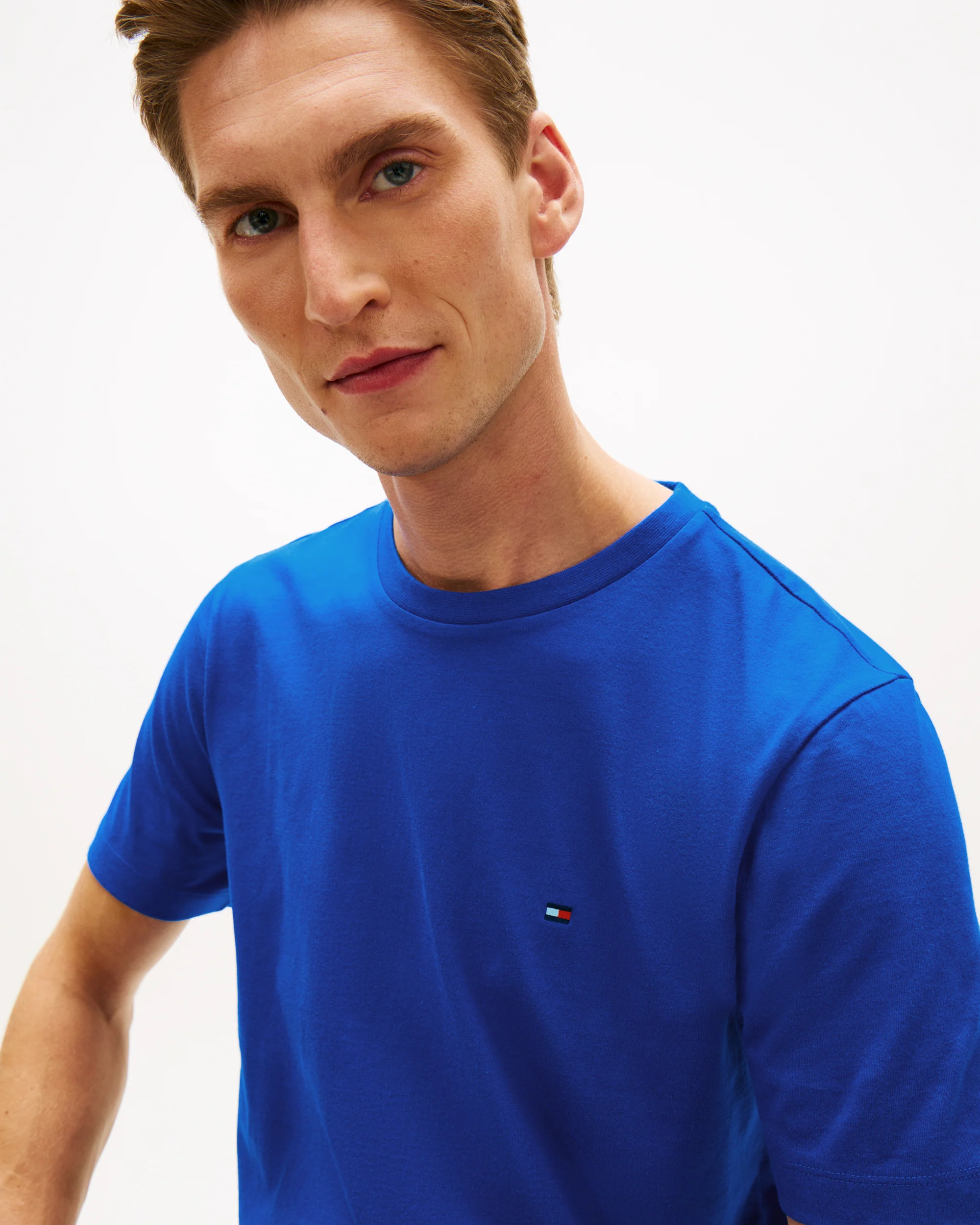Tommy Hilfiger Essential Seasonal Regular Fit Solid Mens T-Shirt - Regal Blue - Image 2