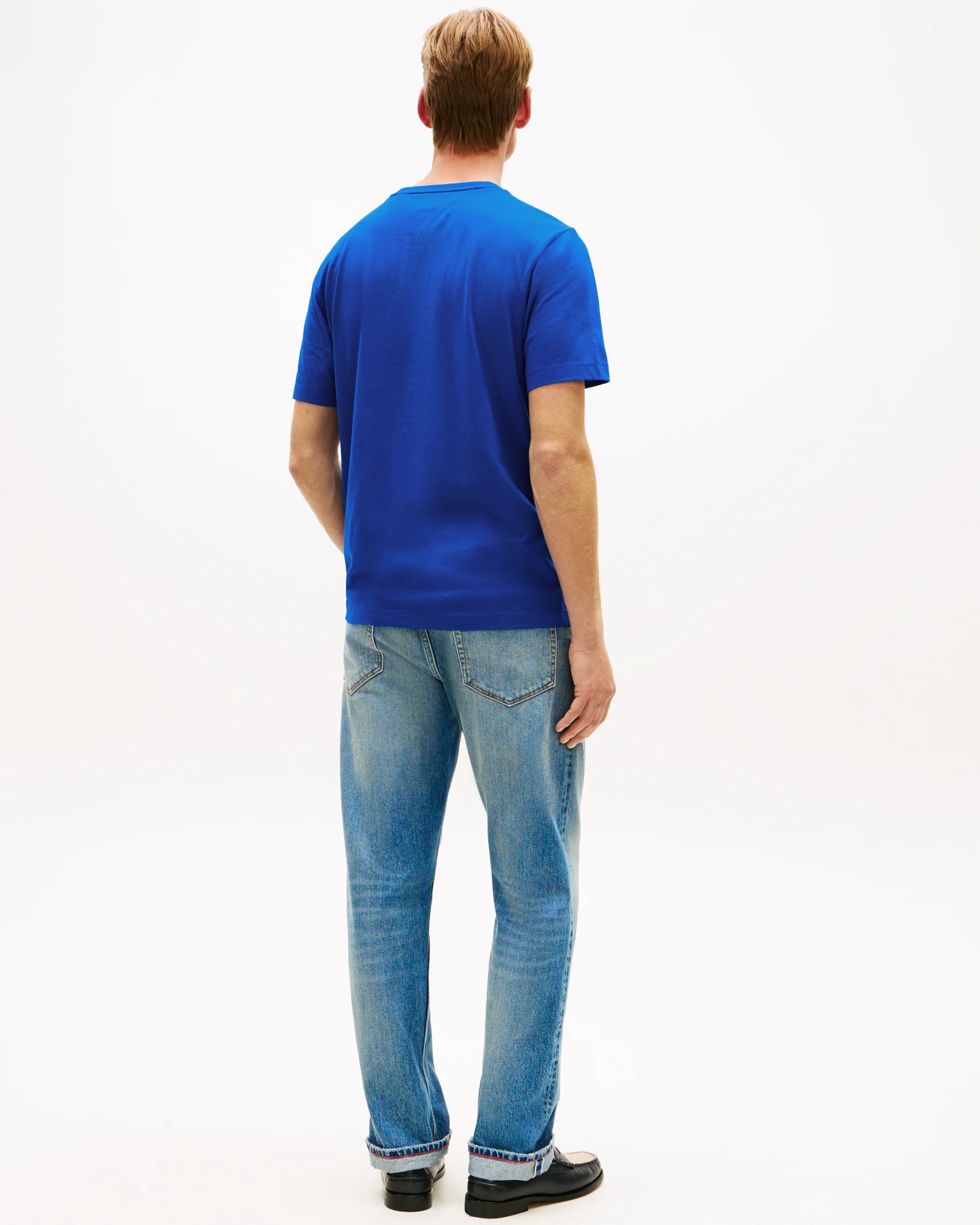 Tommy Hilfiger Essential Seasonal Regular Fit Solid Mens T-Shirt - Regal Blue - Image 4
