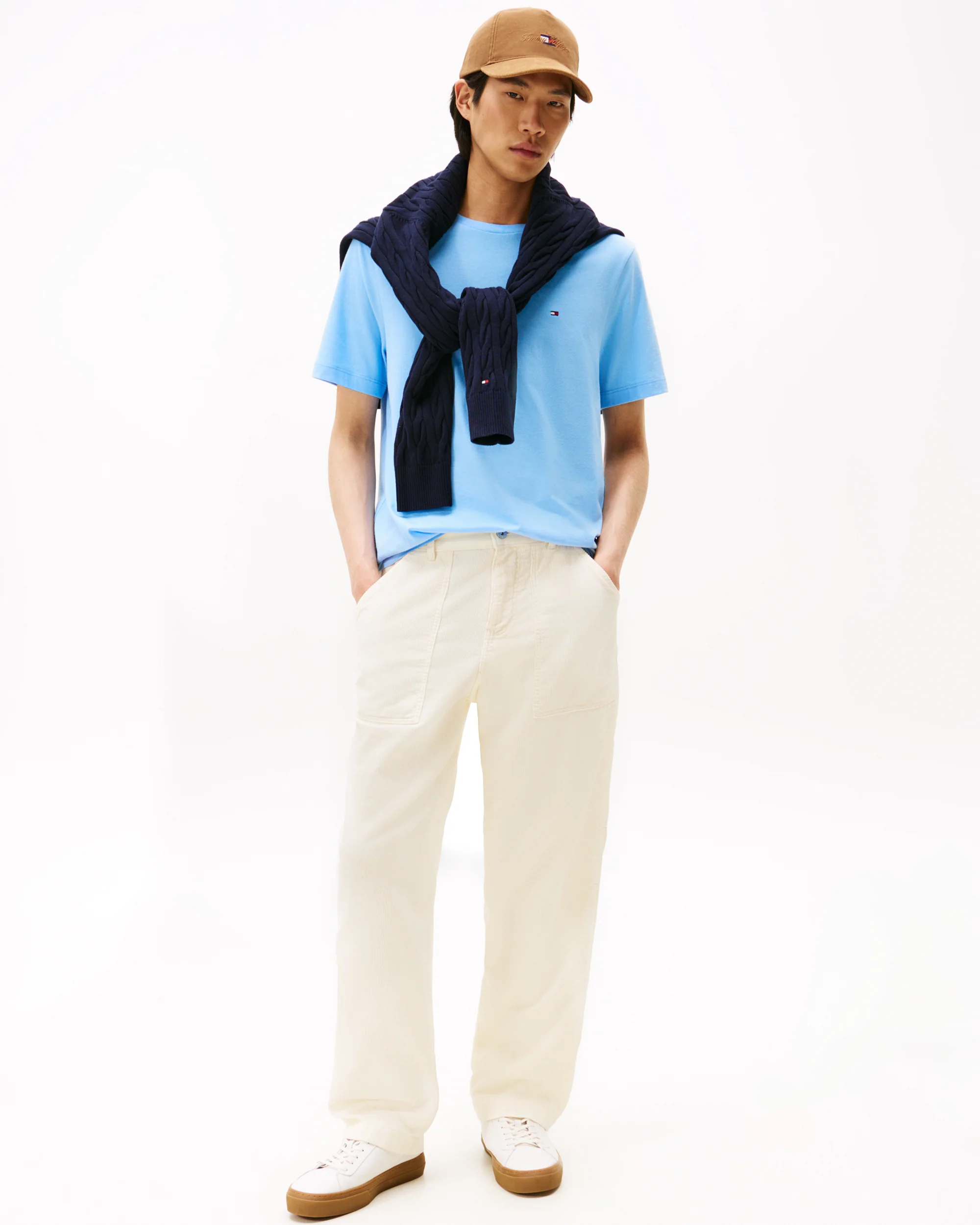 Tommy Hilfiger Essential Seasonal Regular Fit Solid Mens T-Shirt - Vessel Blue - Image 3