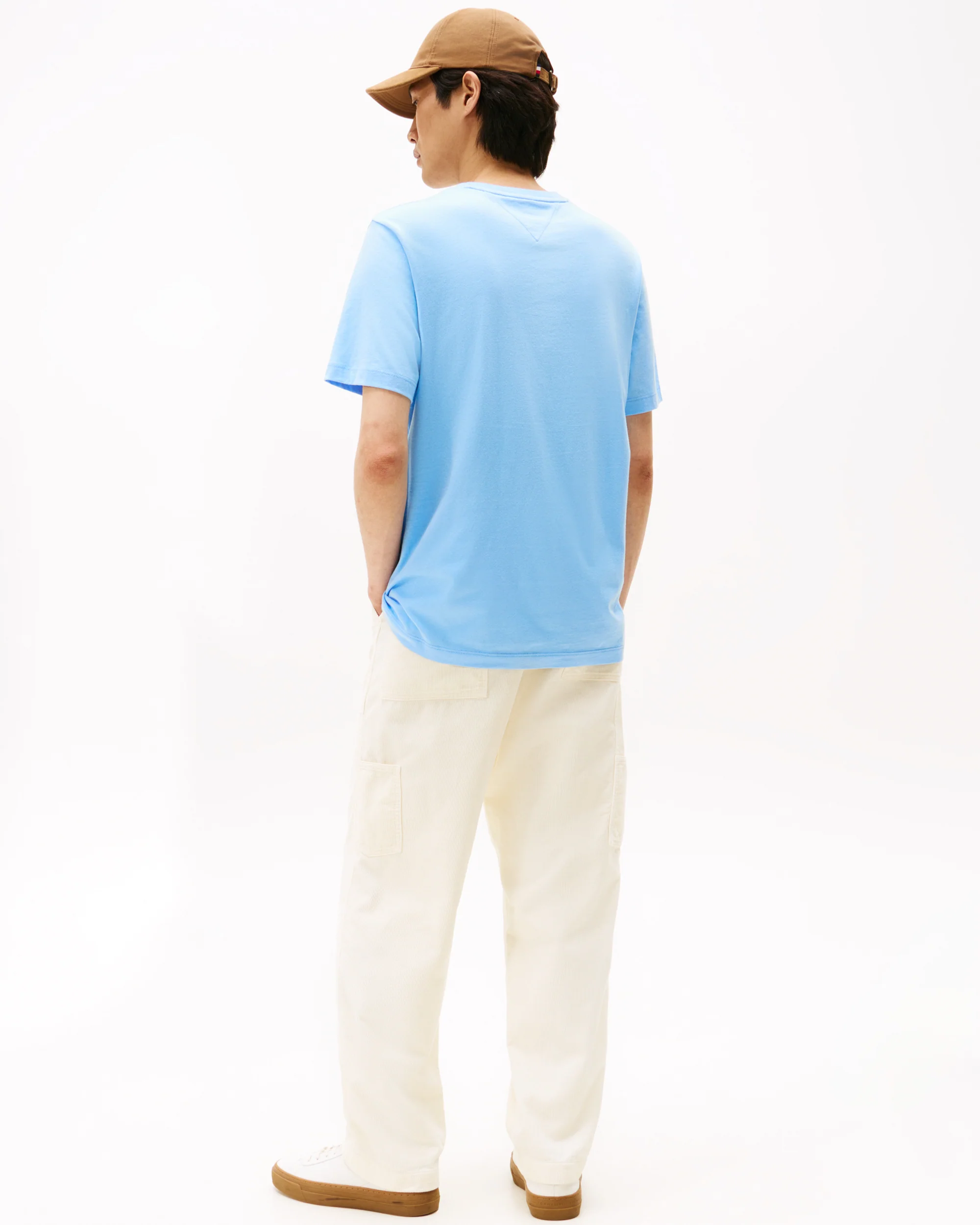 Tommy Hilfiger Essential Seasonal Regular Fit Solid Mens T-Shirt - Vessel Blue - Image 4