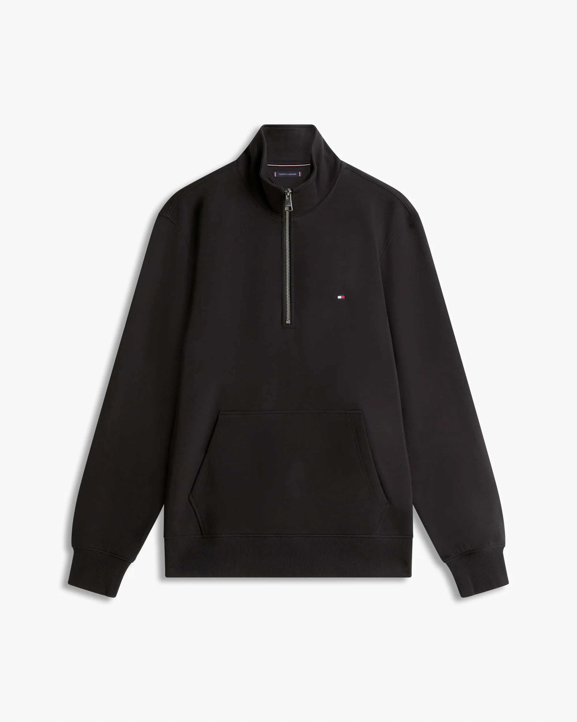 Tommy Hilfiger Essential Terry 1/4 Zip Mens Sweatshirt - Black - Image 5