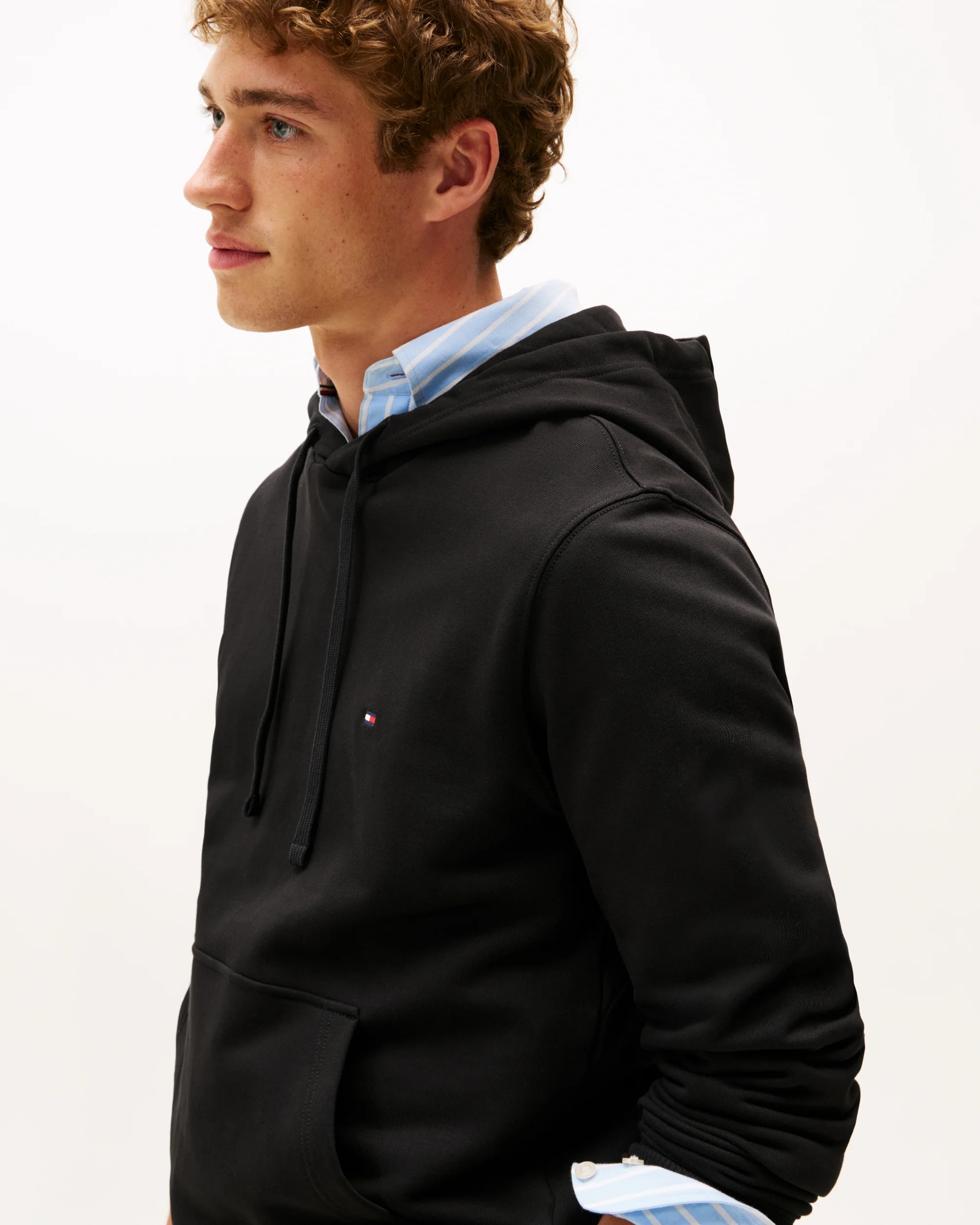 Tommy Hilfiger Essential Terry Mens Hoodie - Black - Image 2