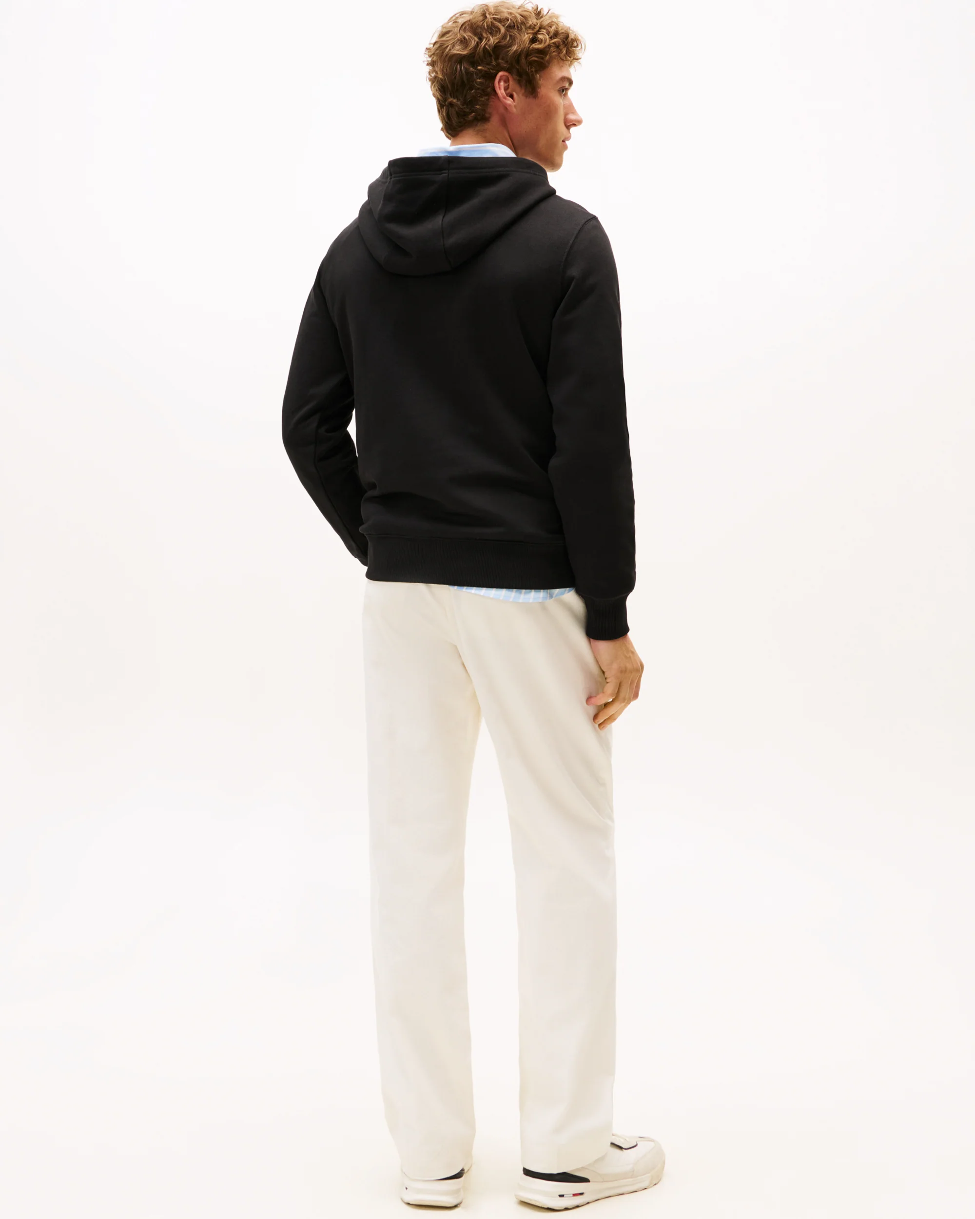 Tommy Hilfiger Essential Terry Mens Hoodie - Black - Image 4
