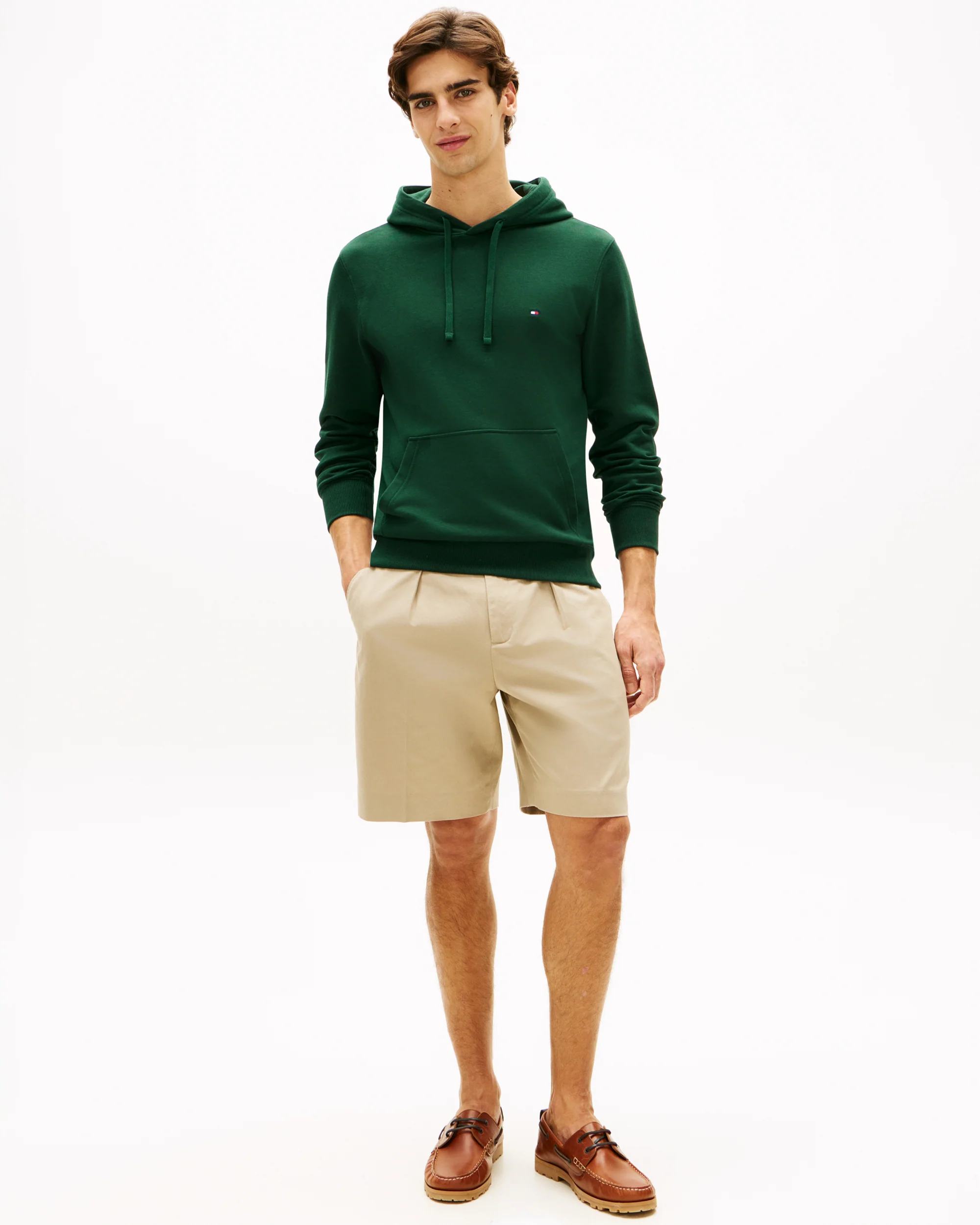 Tommy Hilfiger Essential Terry Mens Hoodie - Nocturnal Green - Image 3