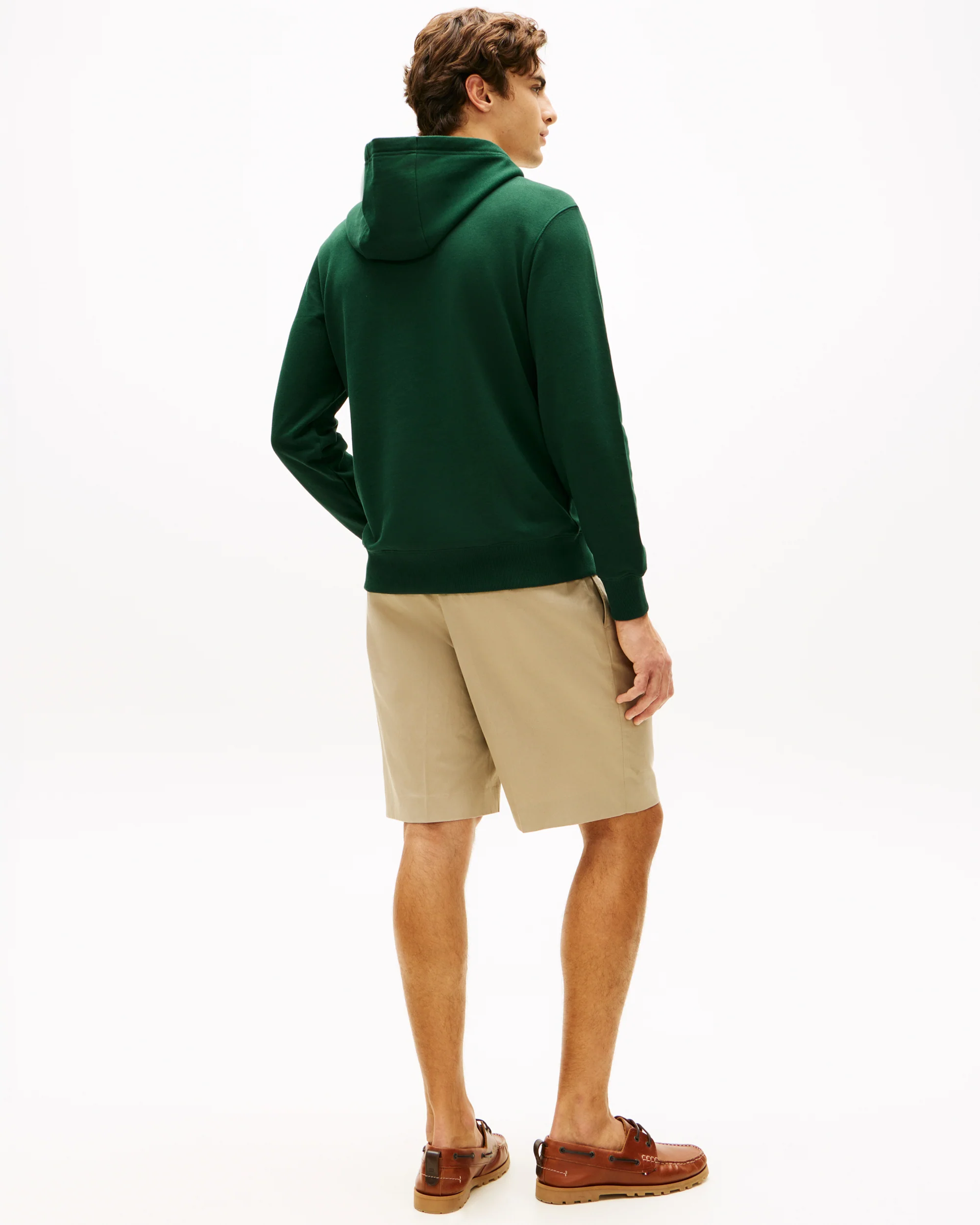 Tommy Hilfiger Essential Terry Mens Hoodie - Nocturnal Green - Image 4